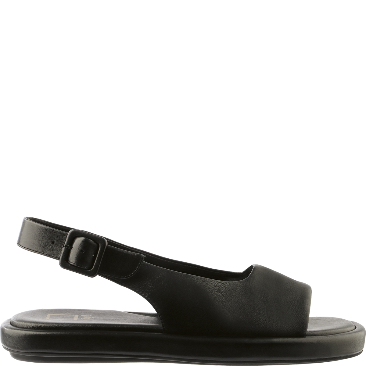 Högl Purist high-quality smooth leather heeled sandals with emphasised soles Black