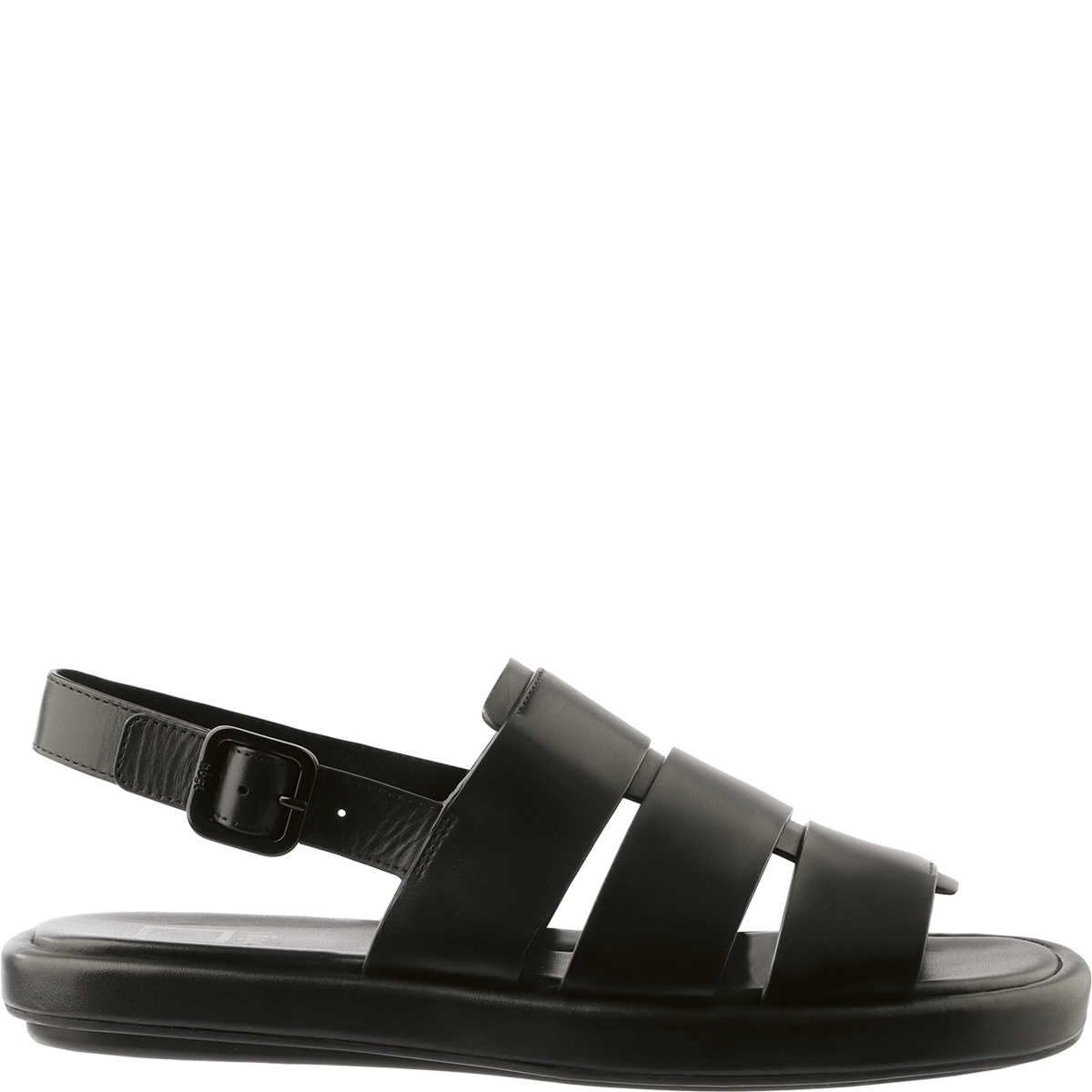 Högl Moderne Fisherman-Sandalette aus nachhaltigem Glattleder Schwarz