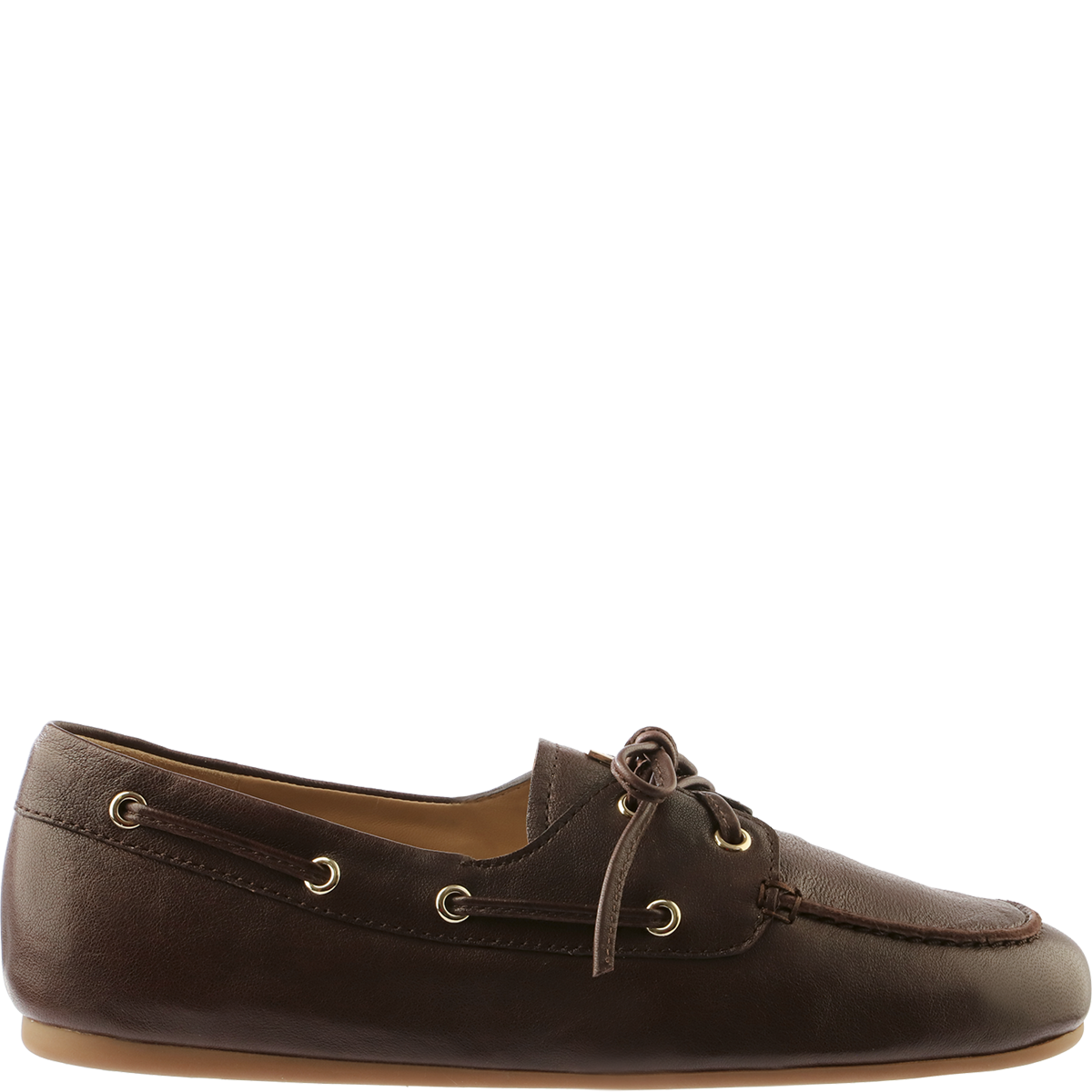 Högl Modern boat shoe with sophisticated lacing Brown
