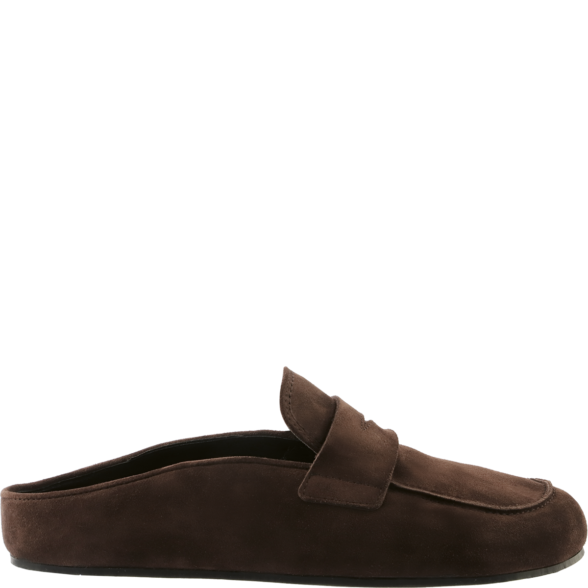 Högl Pantolette im Clogs-Design aus samtigem Veloursleder Braun