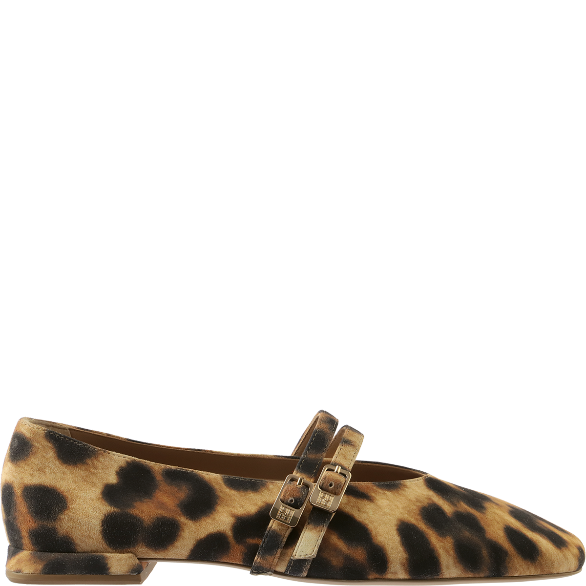 Högl Mary Jane ballerinas in leopard look Brown