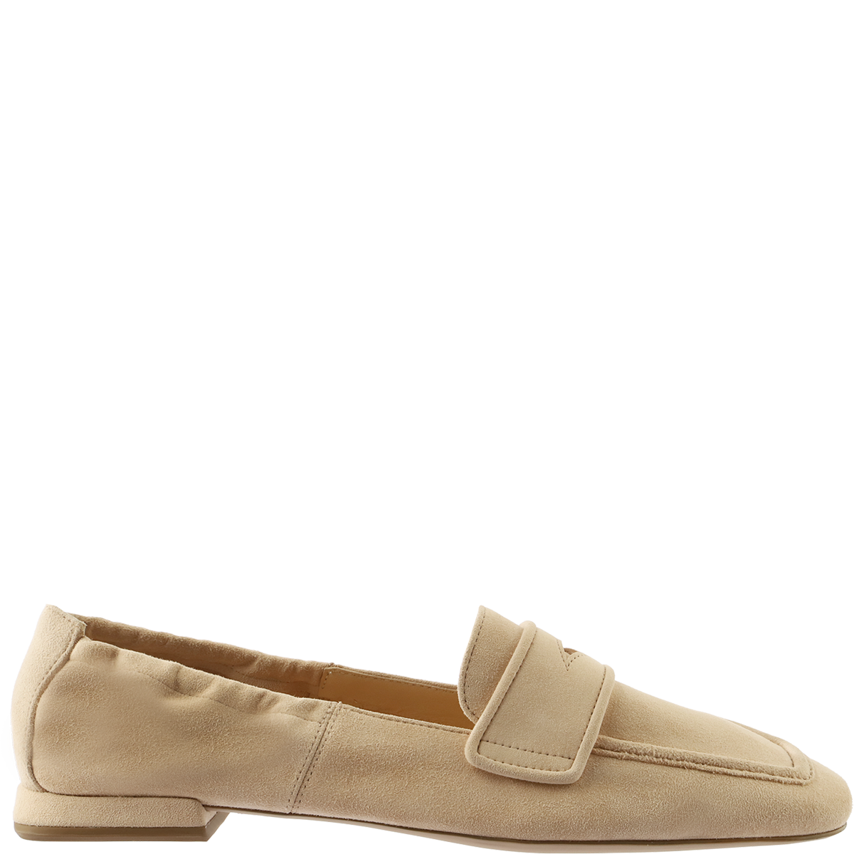 Högl Purist leather loafers with mini block heels Beige