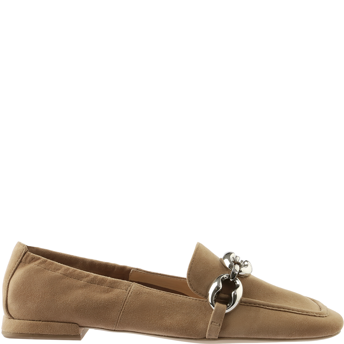 Högl Eleganter Loafer mit Schmuckelement und Blockabsatz Beige