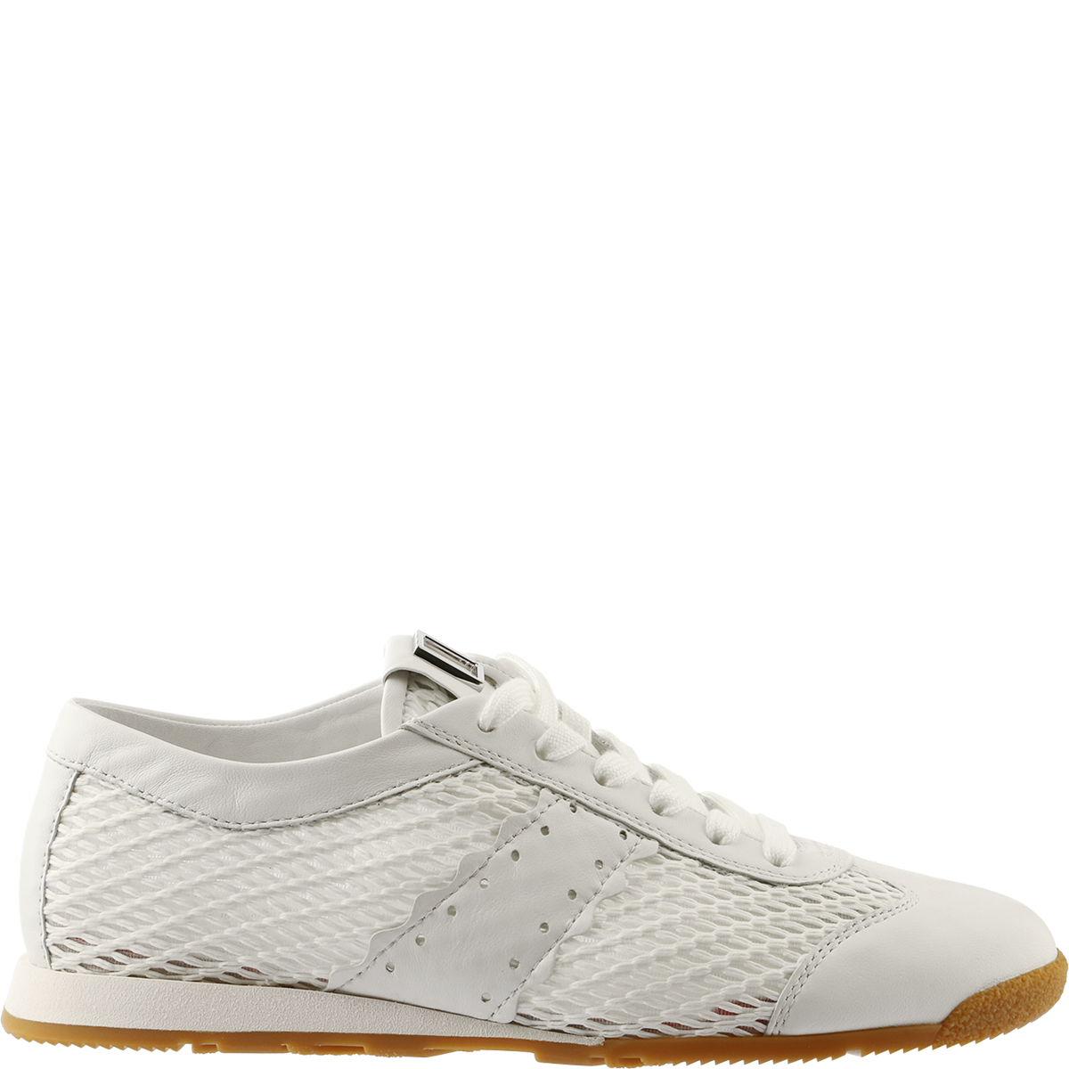 Högl Sophisticated mesh-look retro running shoes White
