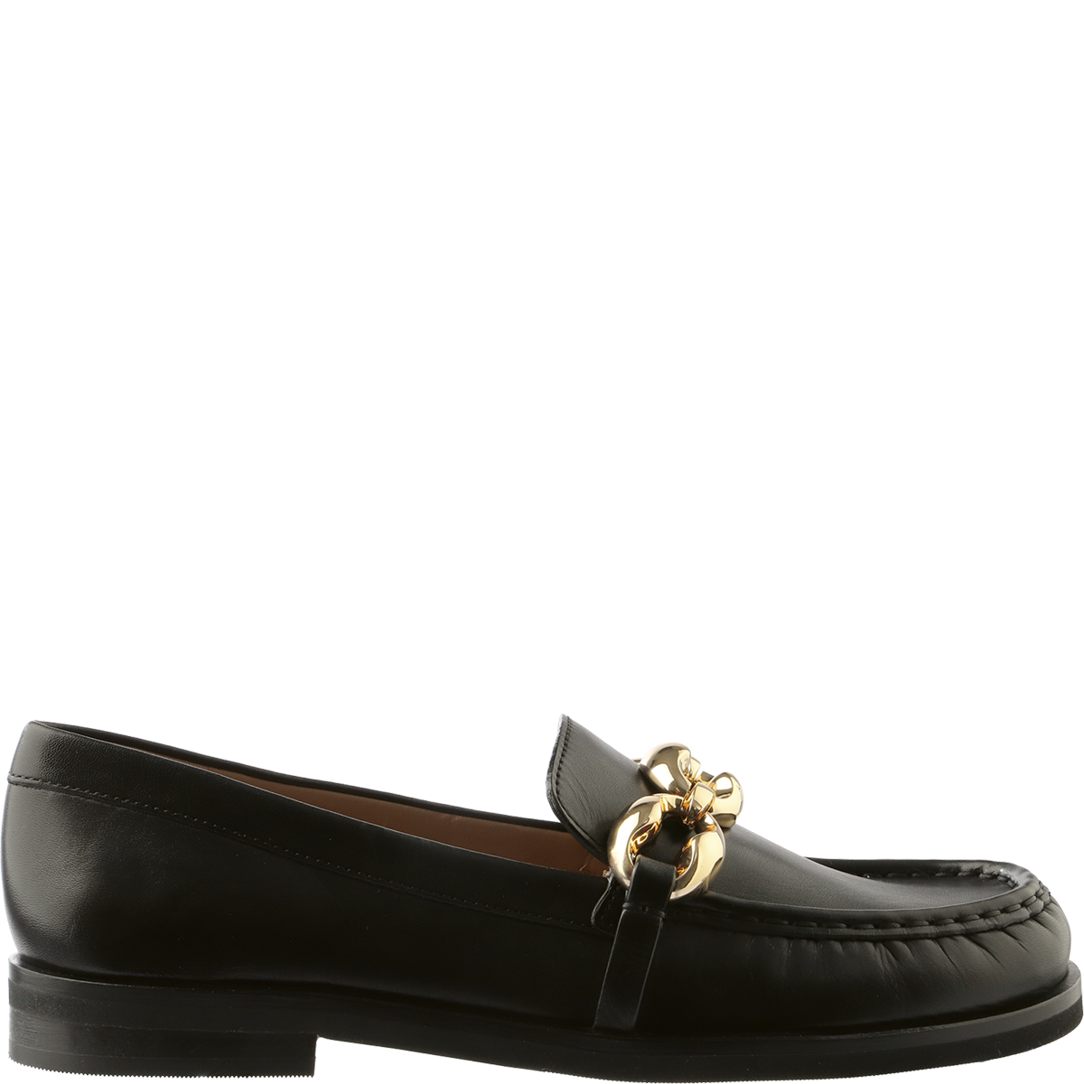 Högl Elegant soft leather loafers with decorative elements Black