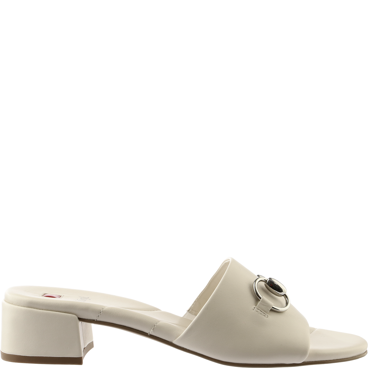 H&ouml;gl Soft smooth leather H&ouml;gl "Butterflight" mules with horsebits Beige