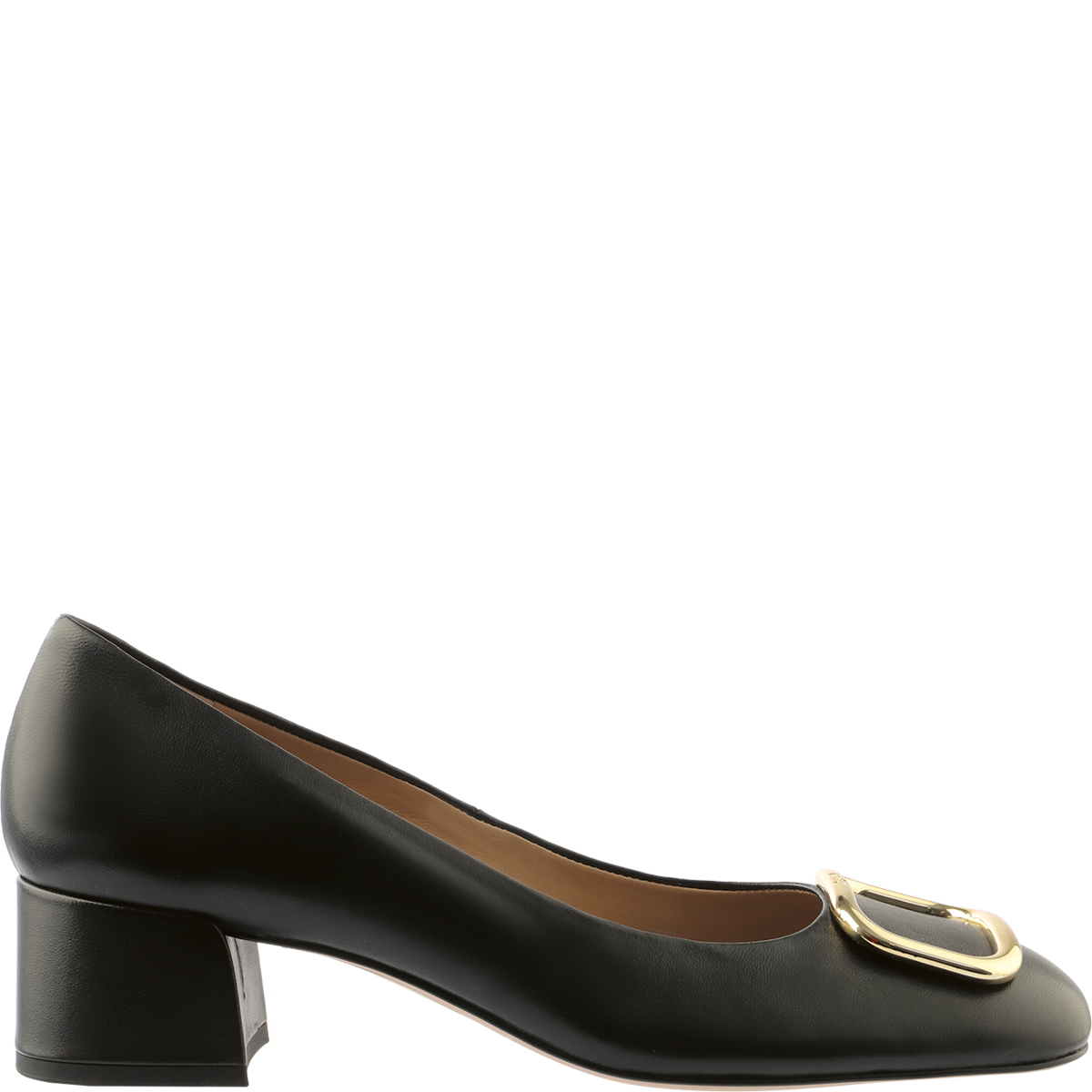 Högl Classic high-quality leather pumps with decorative buckles Black