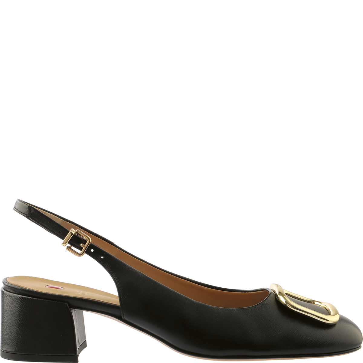 Högl Classic slingback pumps with block heels and frame buckles Black