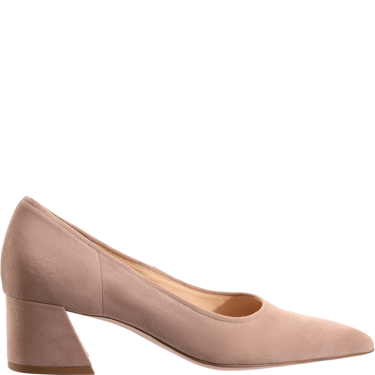 Högl Suede pumps with angled block heels Beige