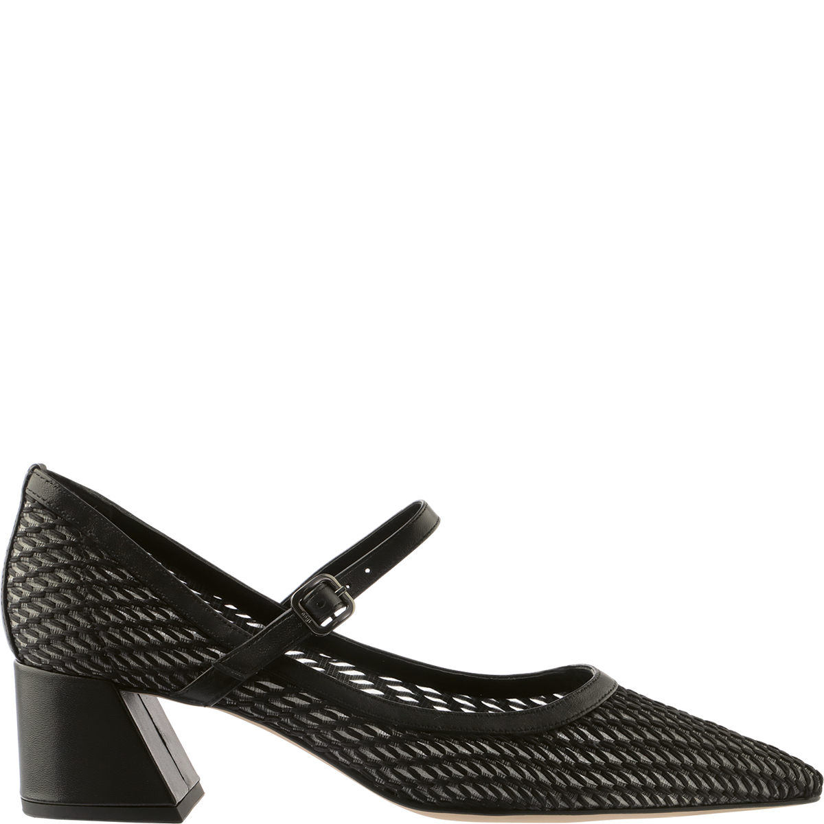 Högl Mesh Mary Jane-style pumps with contemporary heels and pointed toes Black