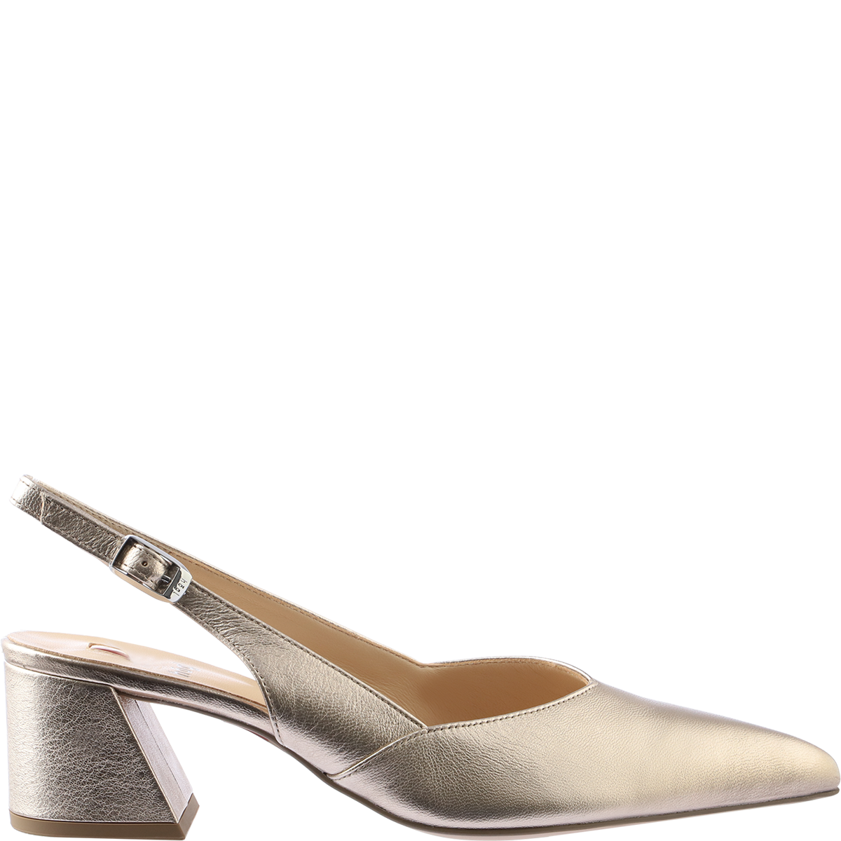 Högl Shiny metallic-look slingback pumps Metallic