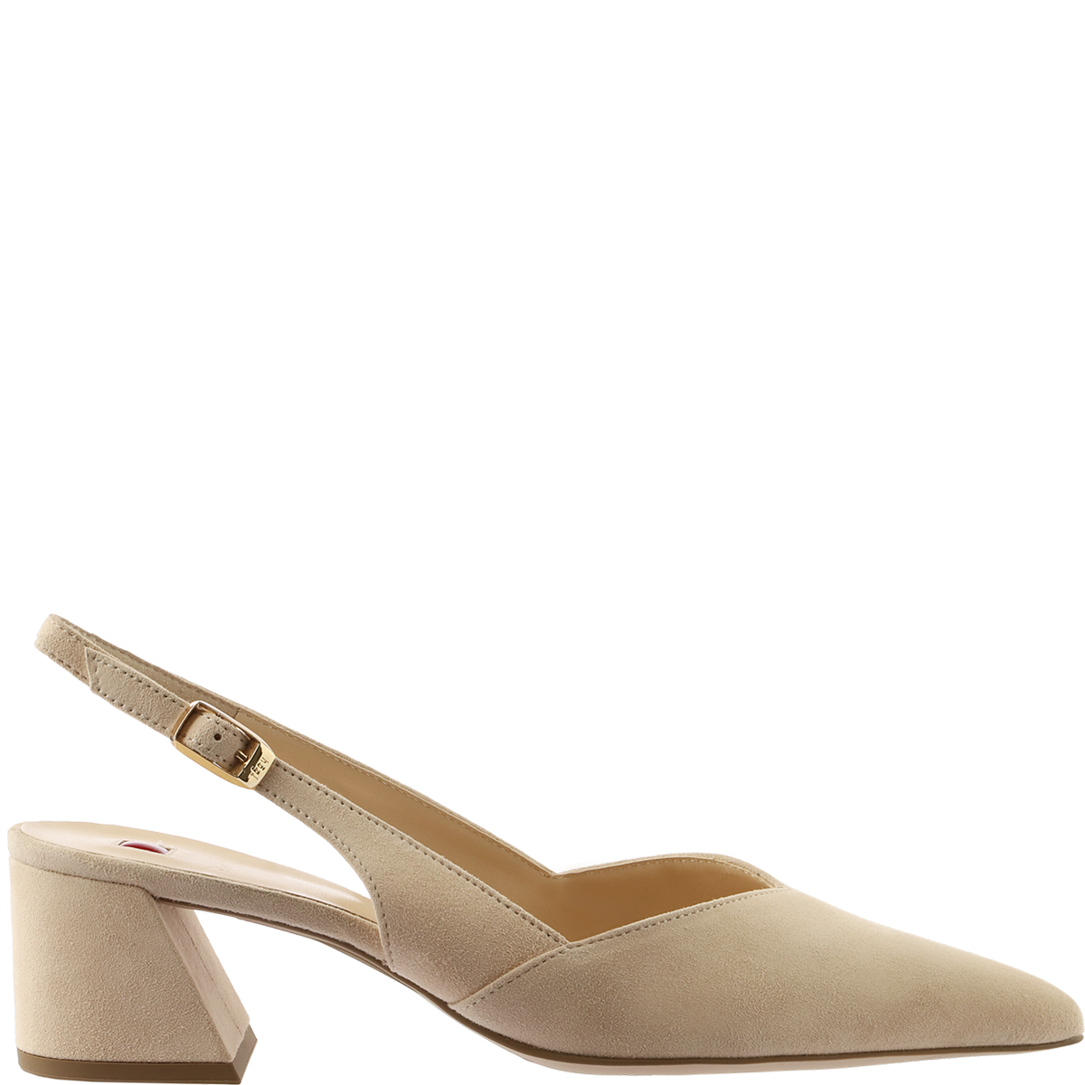 Högl Suede slingback pumps with block heels Beige