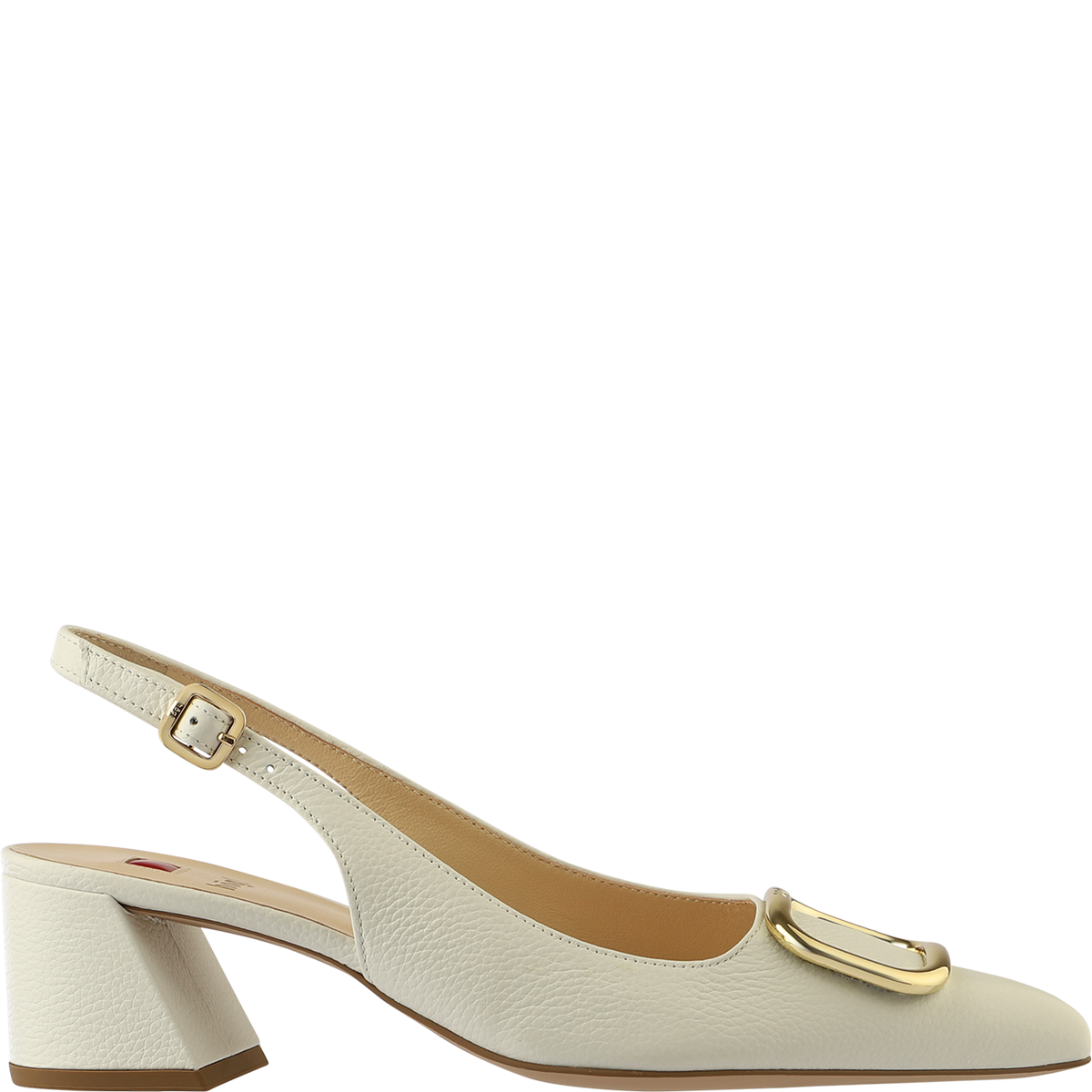 H&ouml;gl Klassische Slingback-Pumps mit Spitze und Blockabsatz Beige