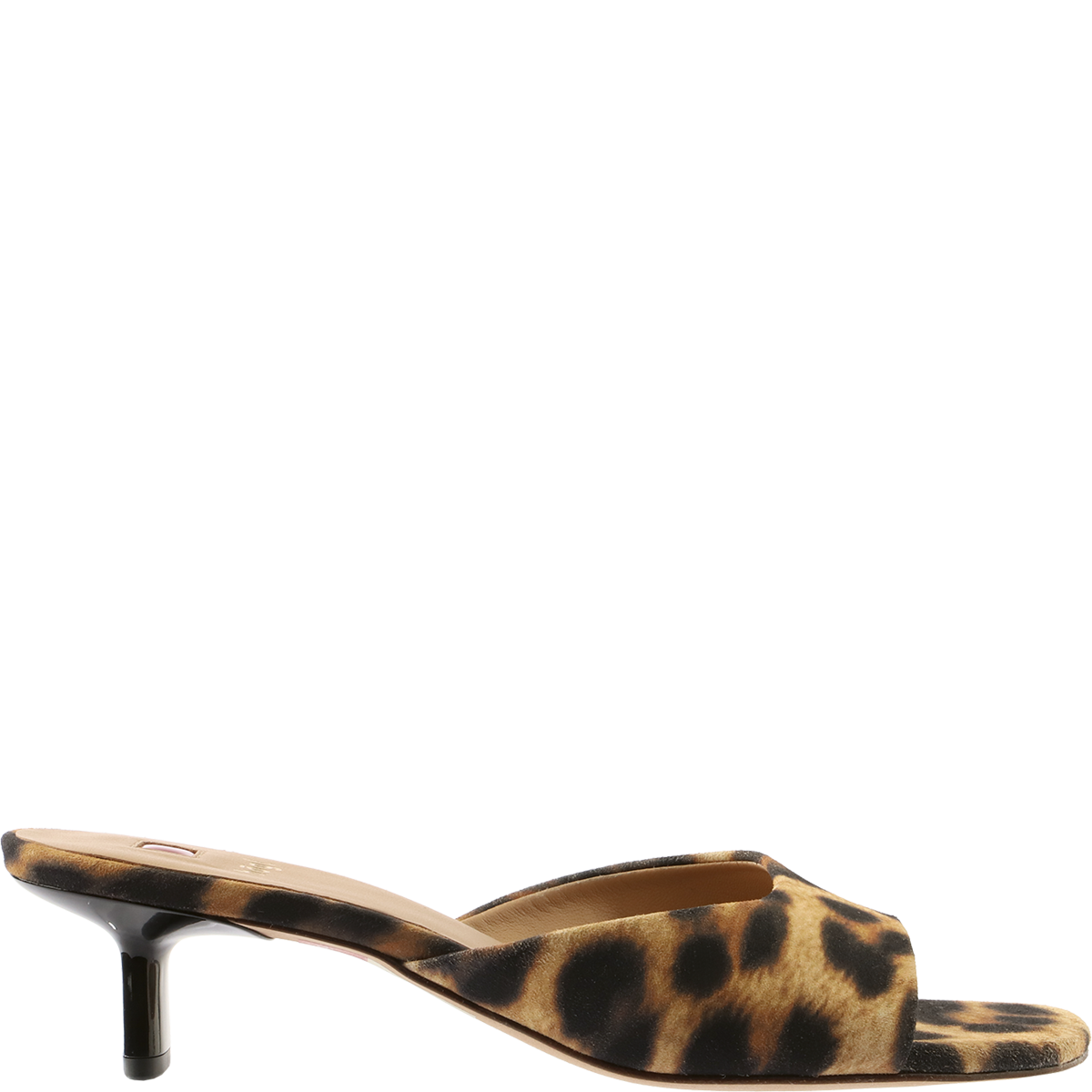 Högl Elegant leopard-look mules with mini stiletto heels Brown