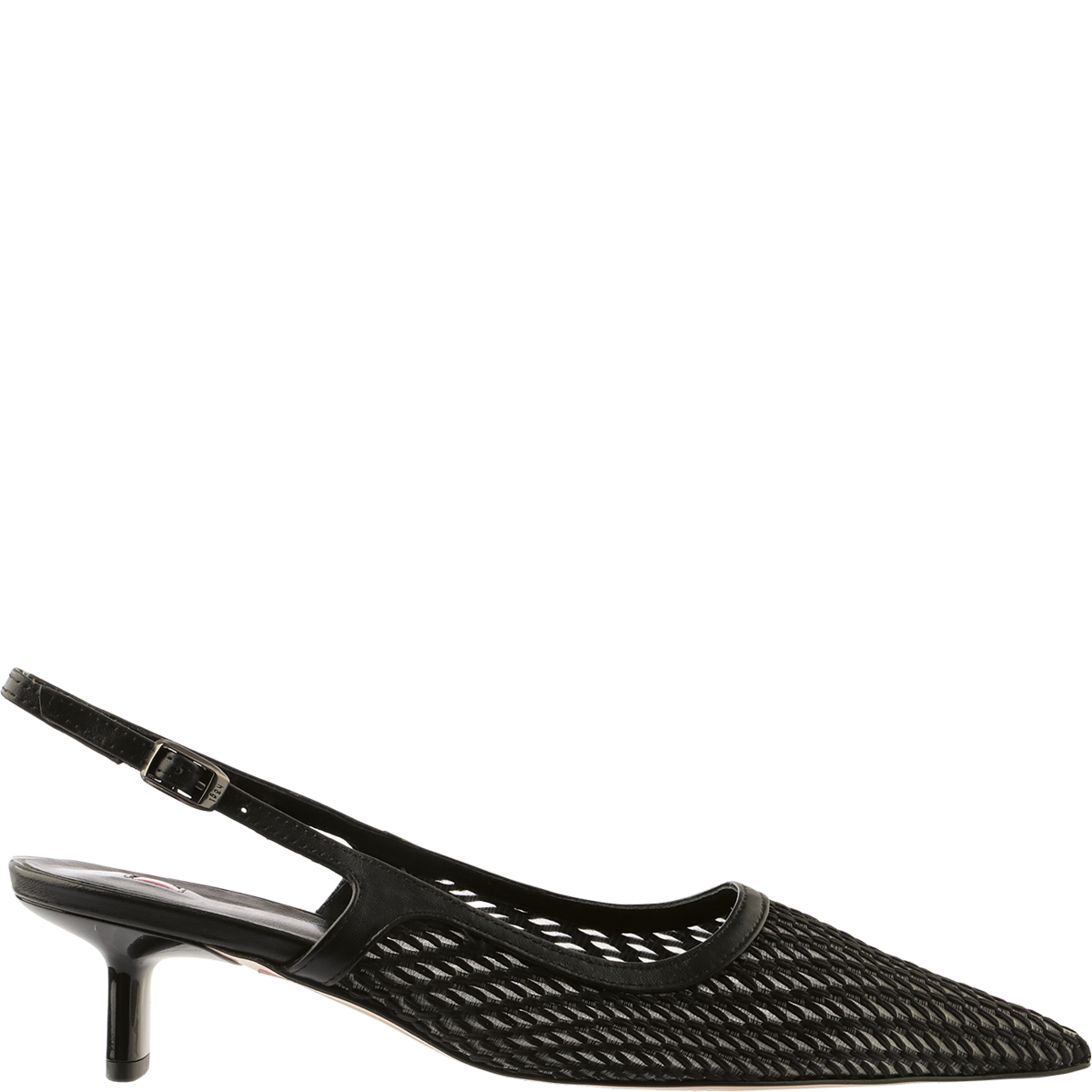 Högl Pointed toe slingback pumps made from sophisticated mesh Black