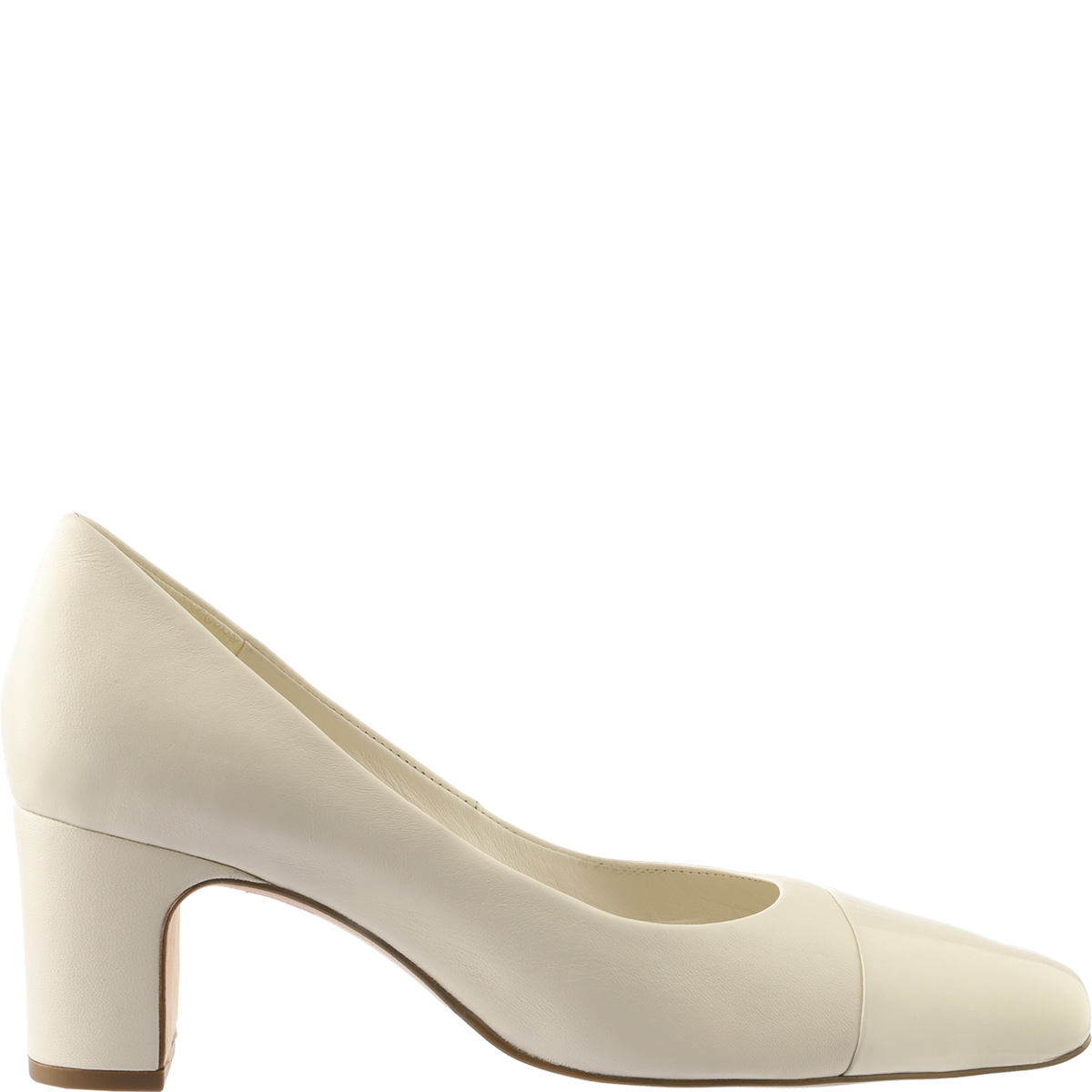 Högl Super comfortable "Butterflight" pumps with patent leather toe caps in a matching colour Beige