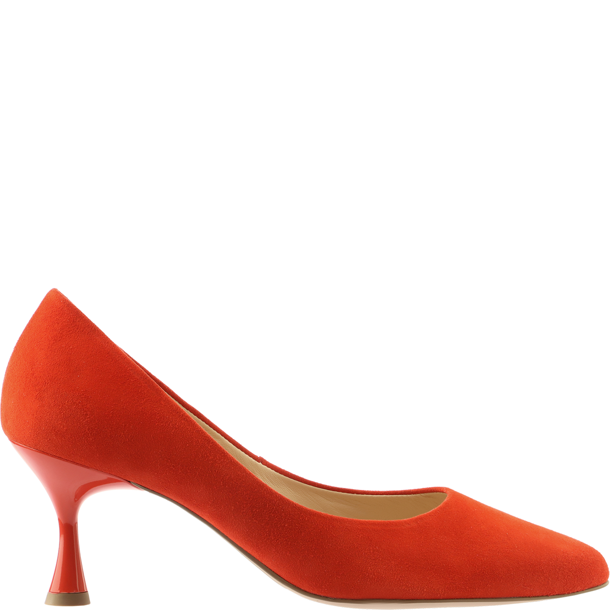 Högl Monochrome high-quality suede pumps Red