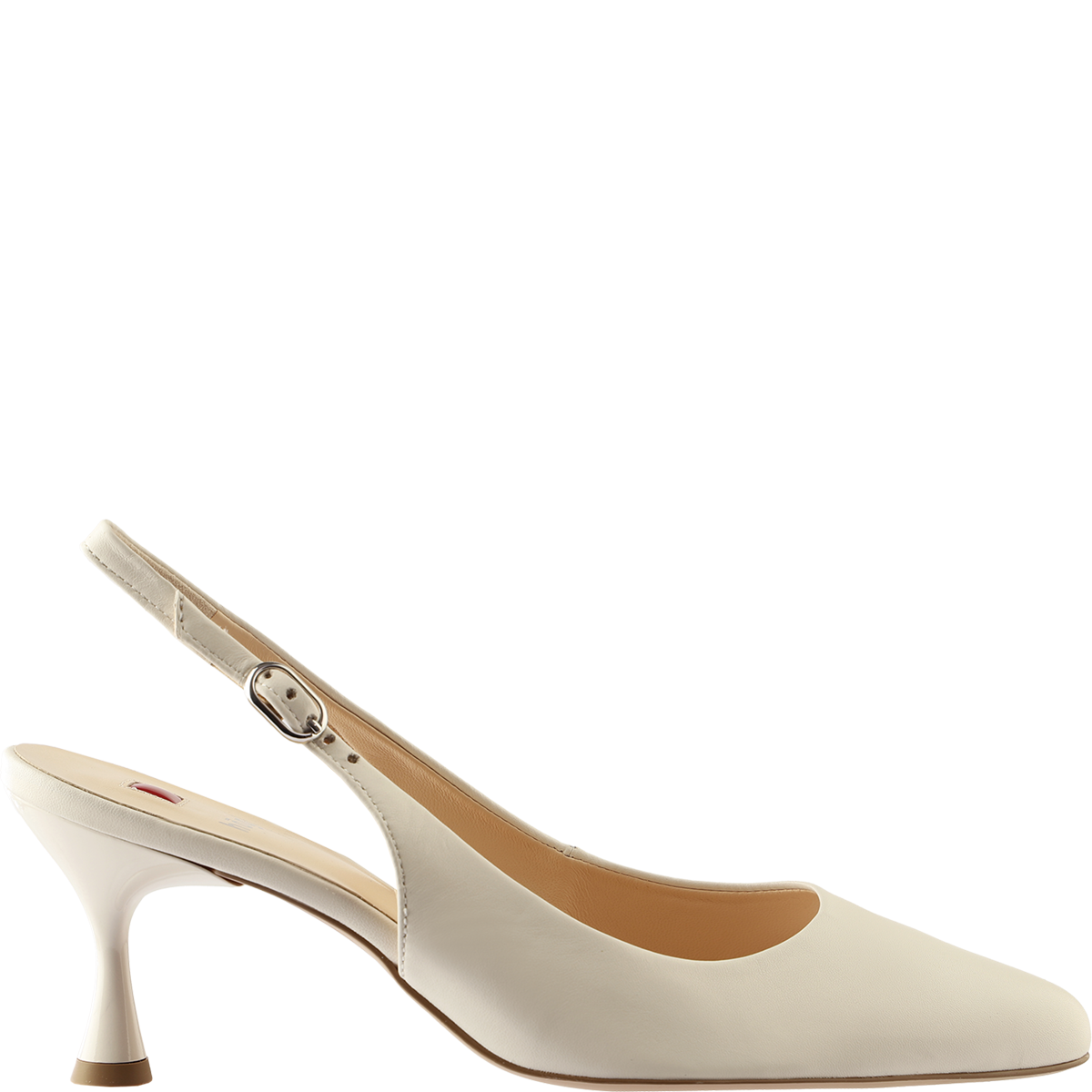 Högl Pointed slingback pumps with curvy heels and Softline cushioned insoles Beige