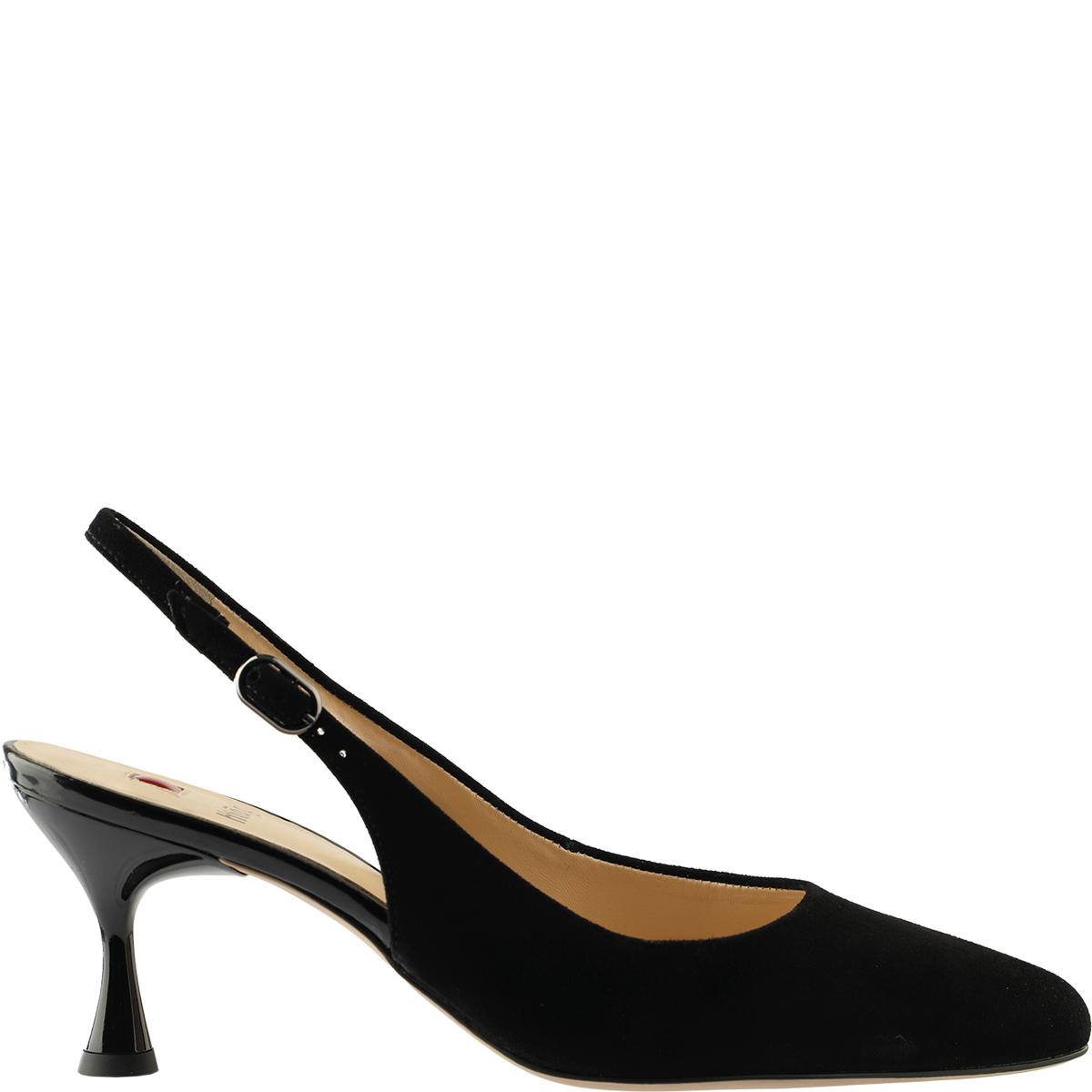 Högl Feminine sustainable suede slingback pumps Black