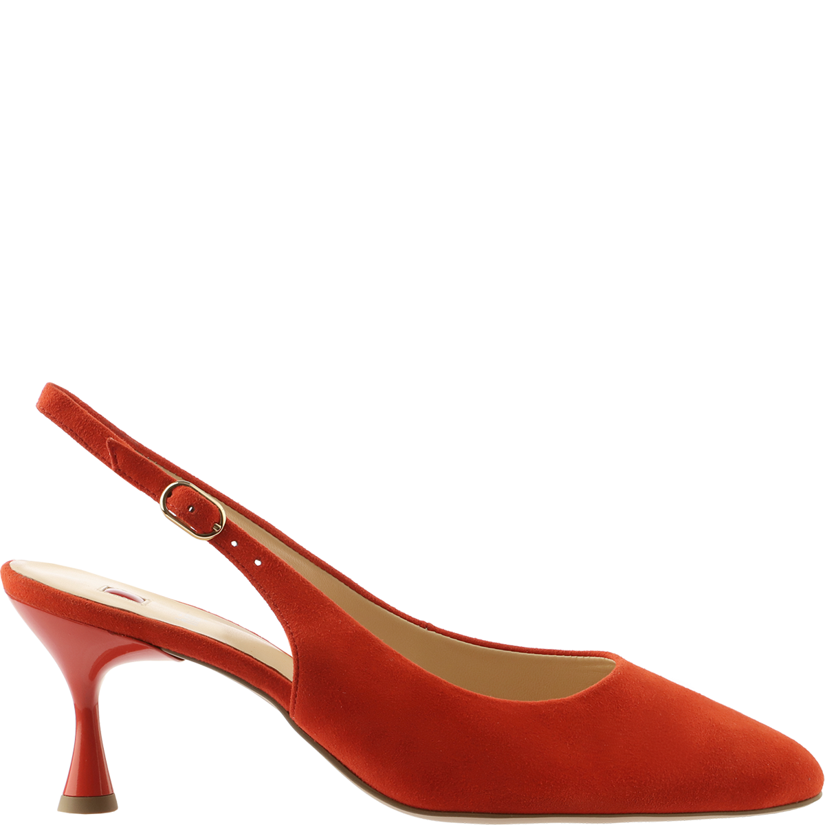 Högl Feminine sustainable suede slingback pumps Red