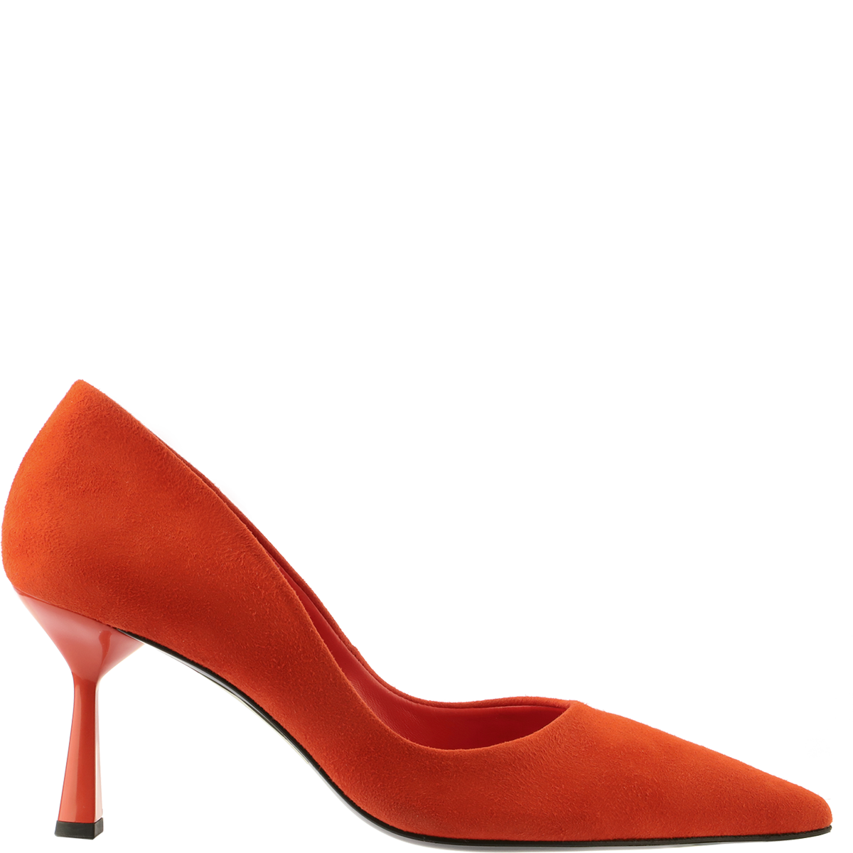 Högl Sustainable suede pointed toe pumps Red