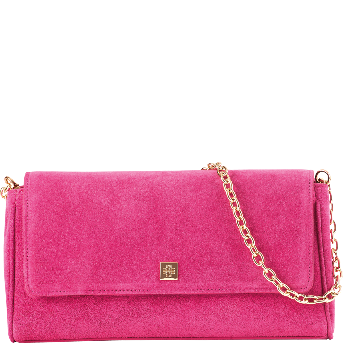 H&ouml;gl Purist soft suede clutch Pink