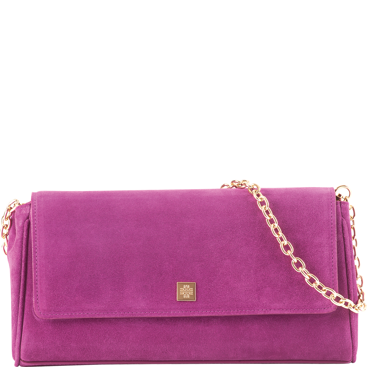 Högl Puristische Clutch aus softem Veloursleder Violett