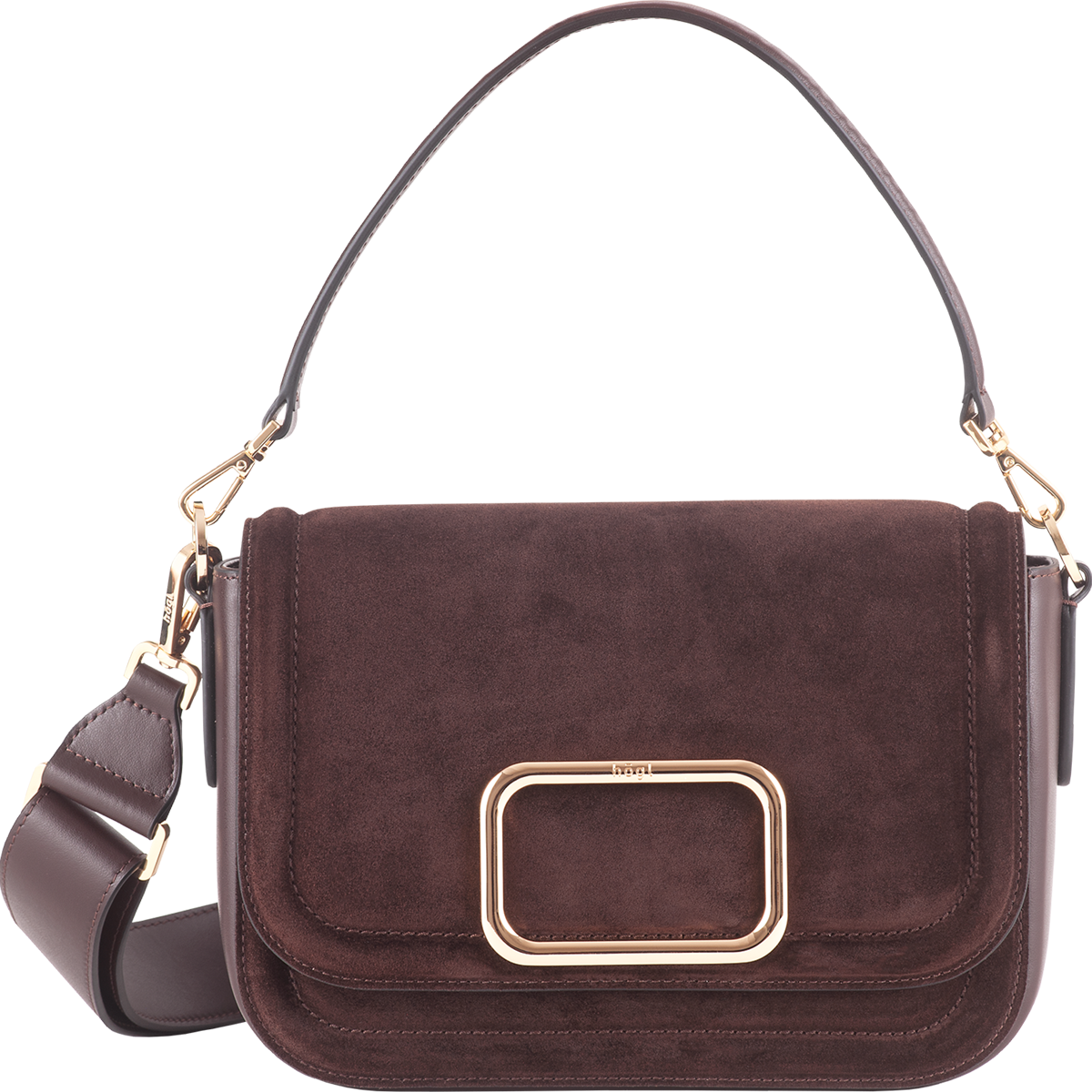 Högl Sustainably produced handbag with frame buckle Brown