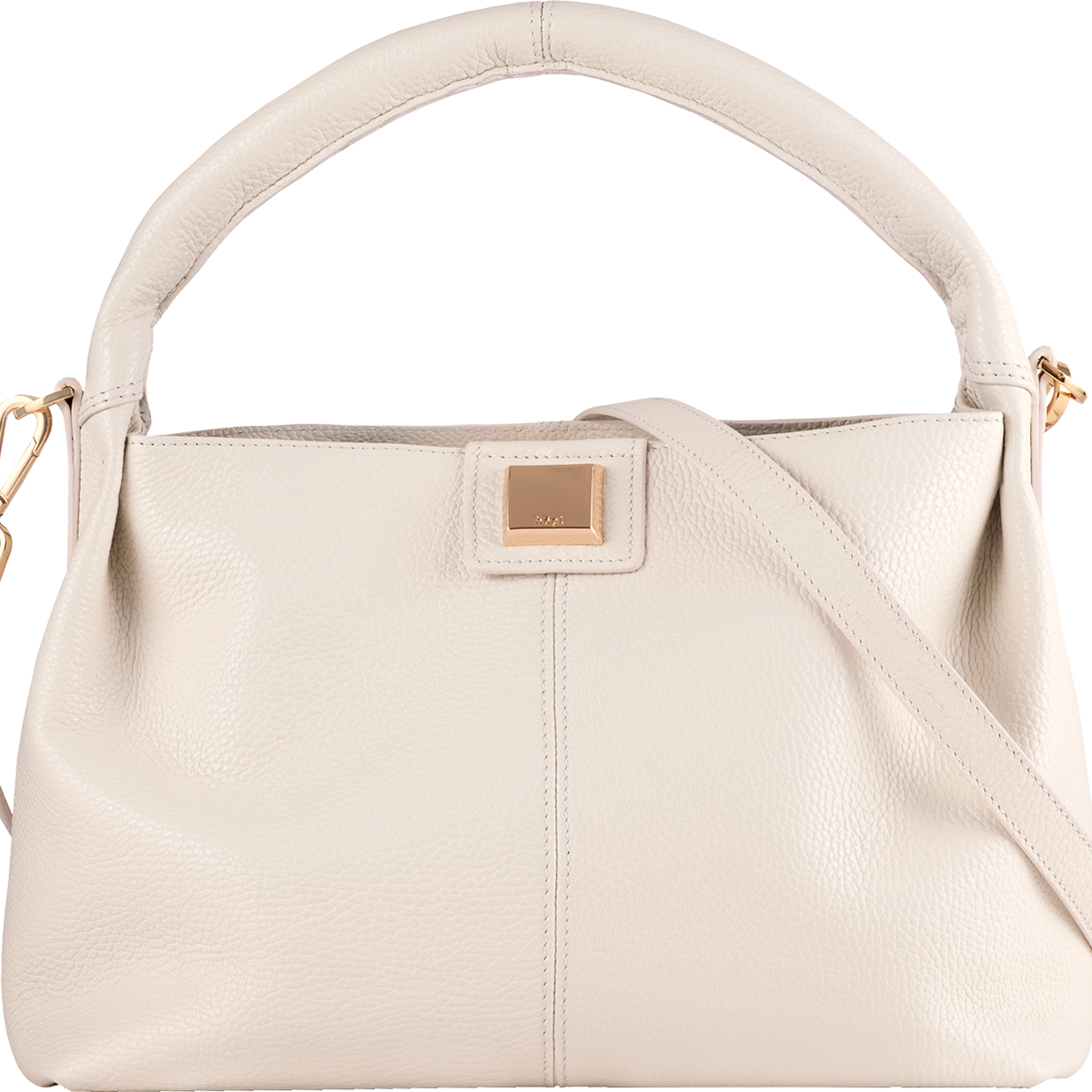 H&ouml;gl Purist soft leather grab bag &ndash; Vienna Edition Beige