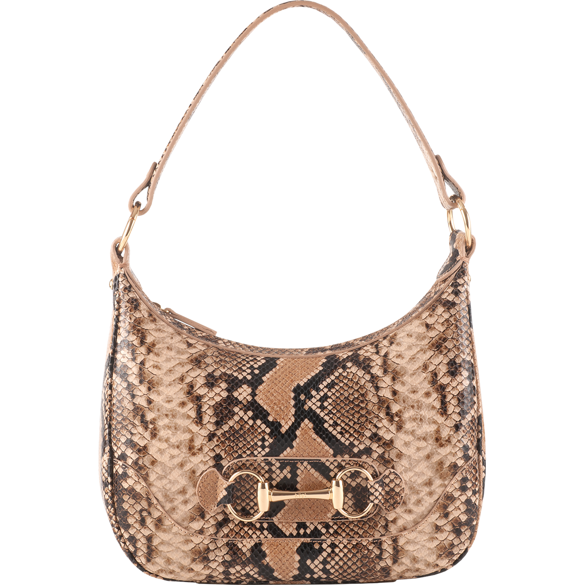 Högl Snake-Print Schultertasche Braun