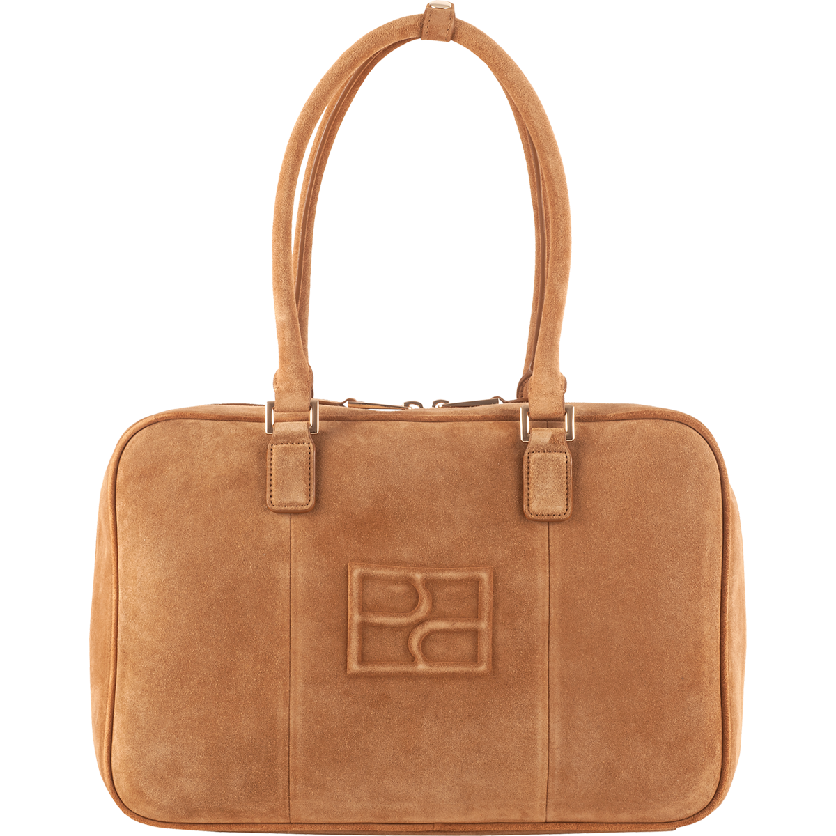 Högl Minimalistische Henkeltasche aus Leder mit Högl Emblem Braun