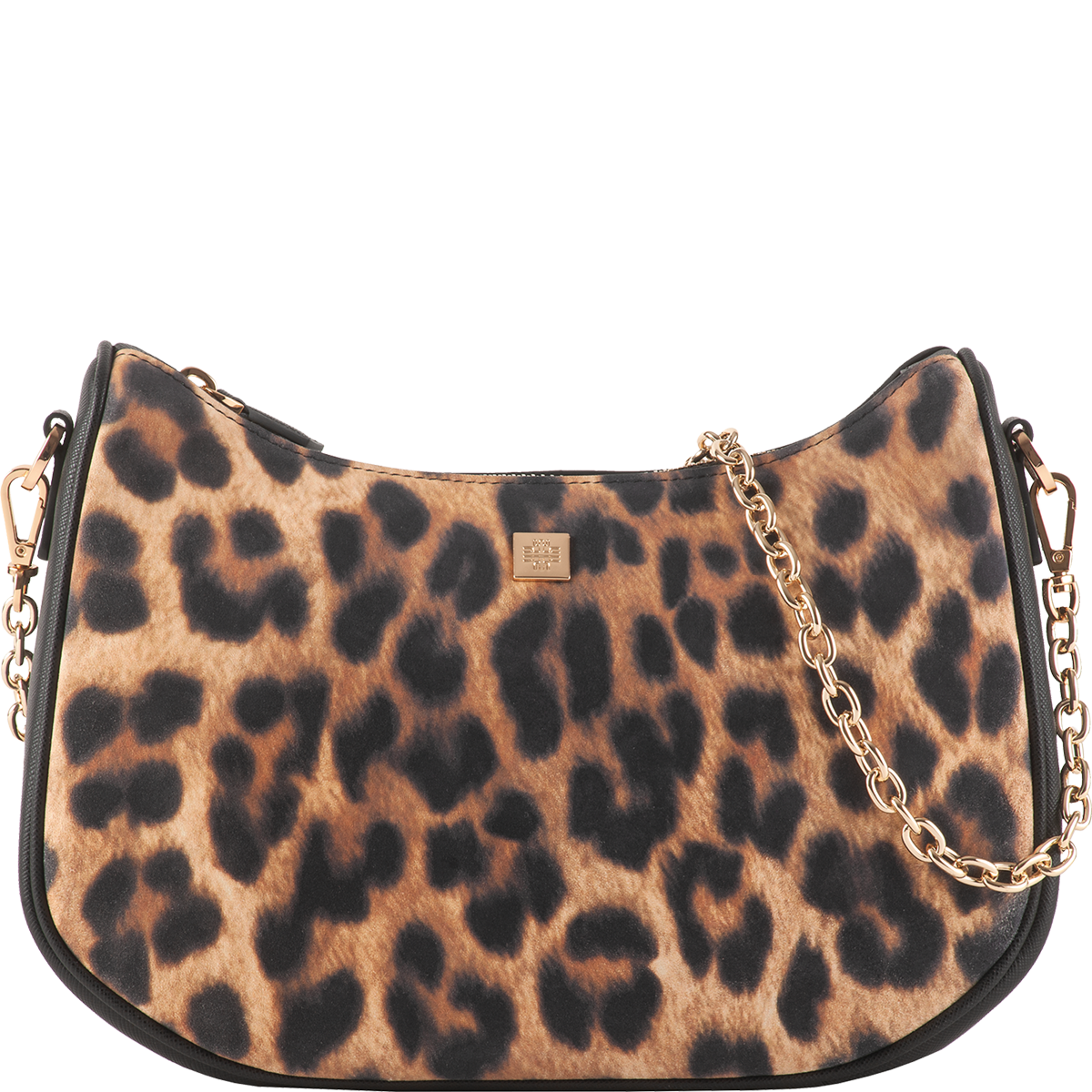 H&ouml;gl Schultertasche in Leo-Optik mit Kettenriemen Mehrfarbig