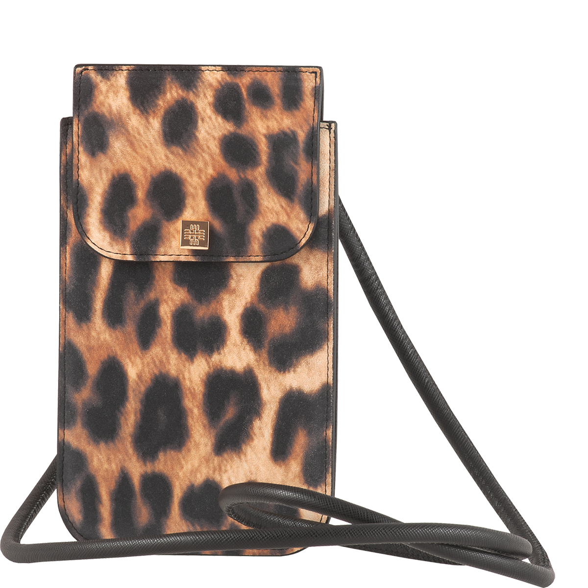 H&ouml;gl Hochwertige Mini-Bag mit Leo-Optik Braun