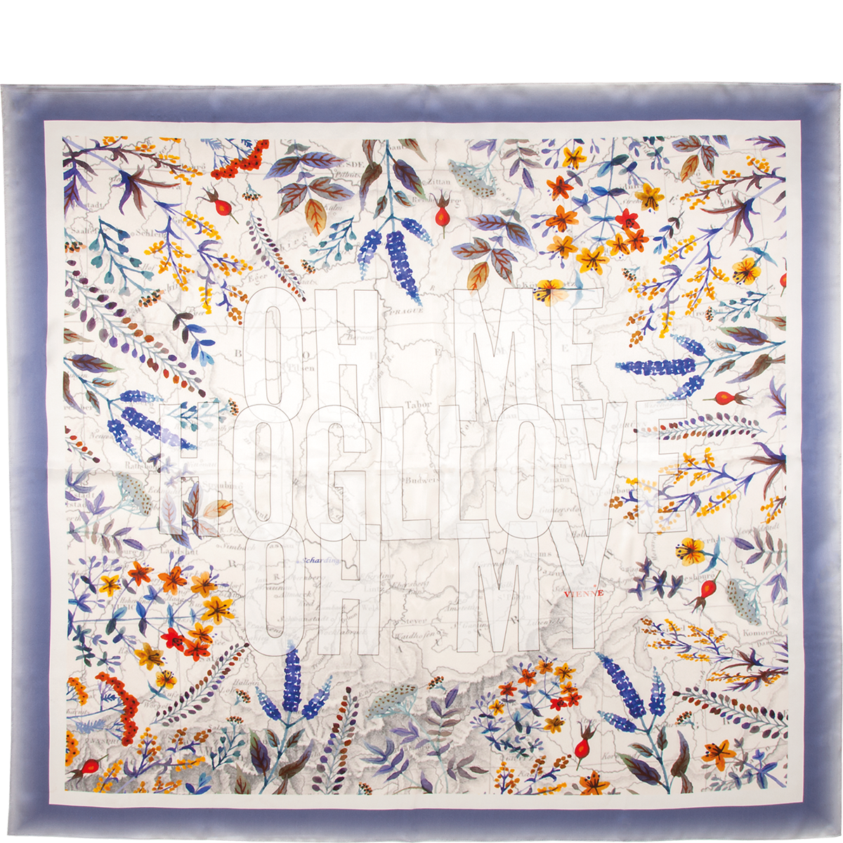 Högl Floral silk scarf with an exclusive print Multicolour