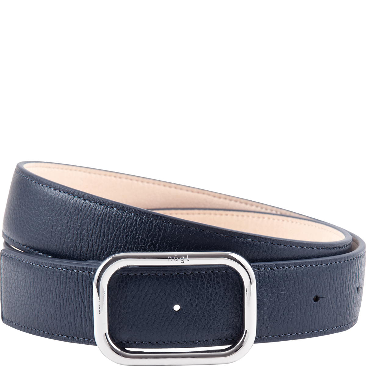 Högl Minimalistischer Gürtel mit Frame-Schnalle Blau