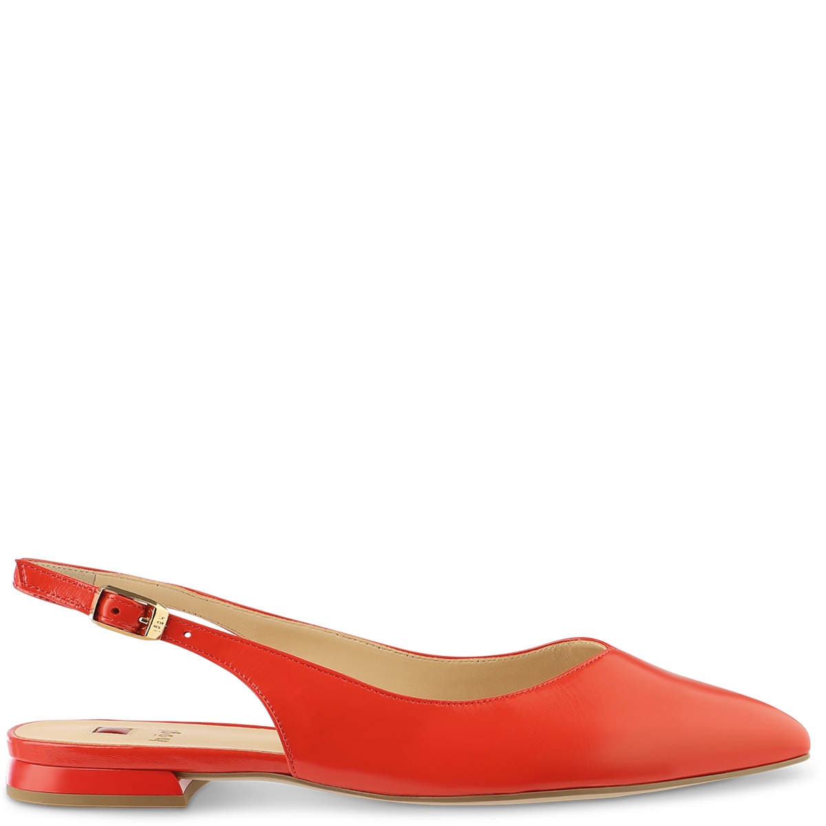 Högl Elegant, high-quality labskin slingback ballerinas Red