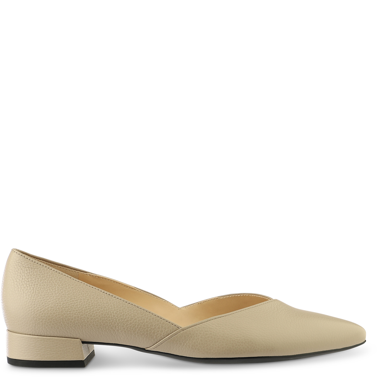 Högl Elegant ballerinas with asymmetric cut Beige