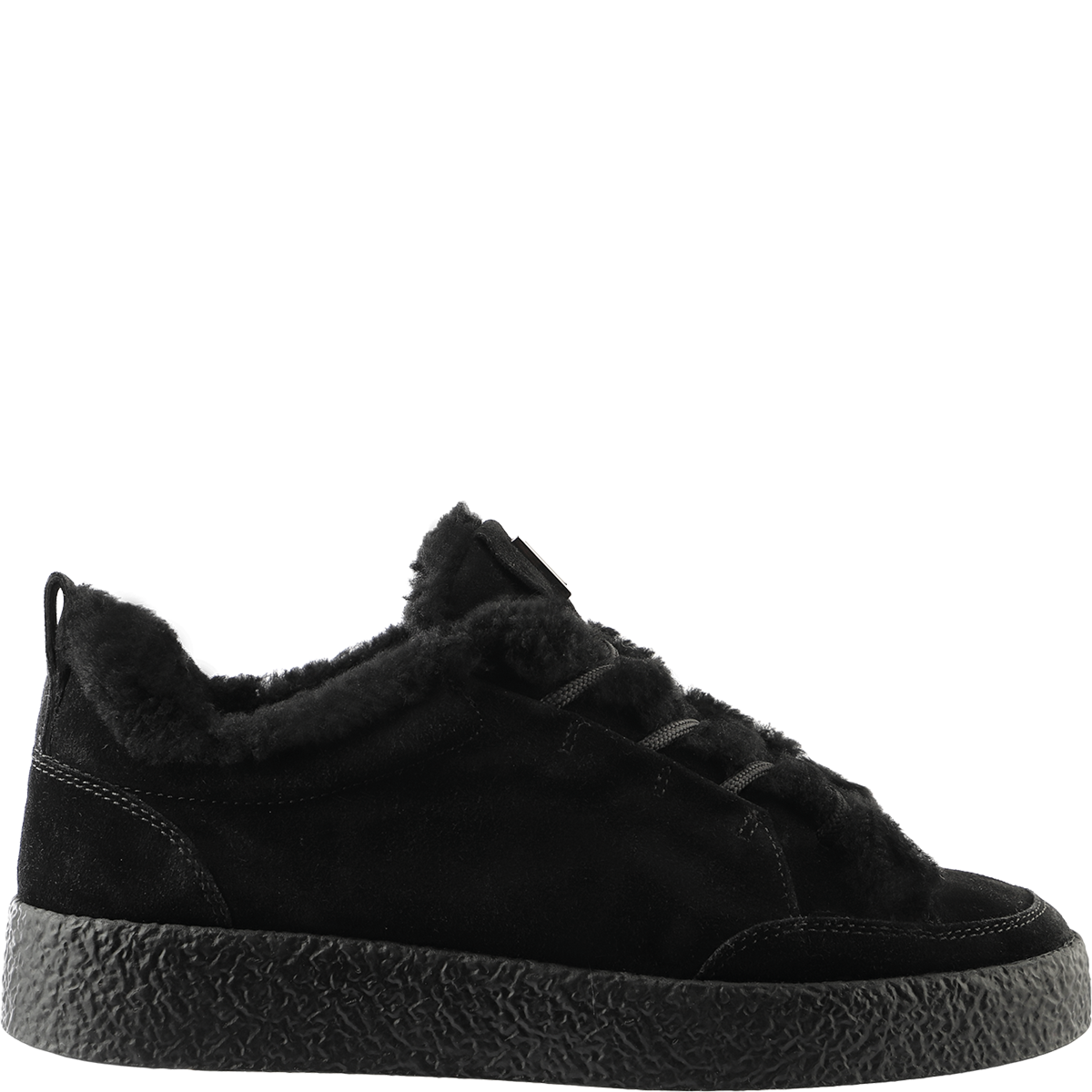 Högl Lined women's sneakers with crepe rubber soles Black