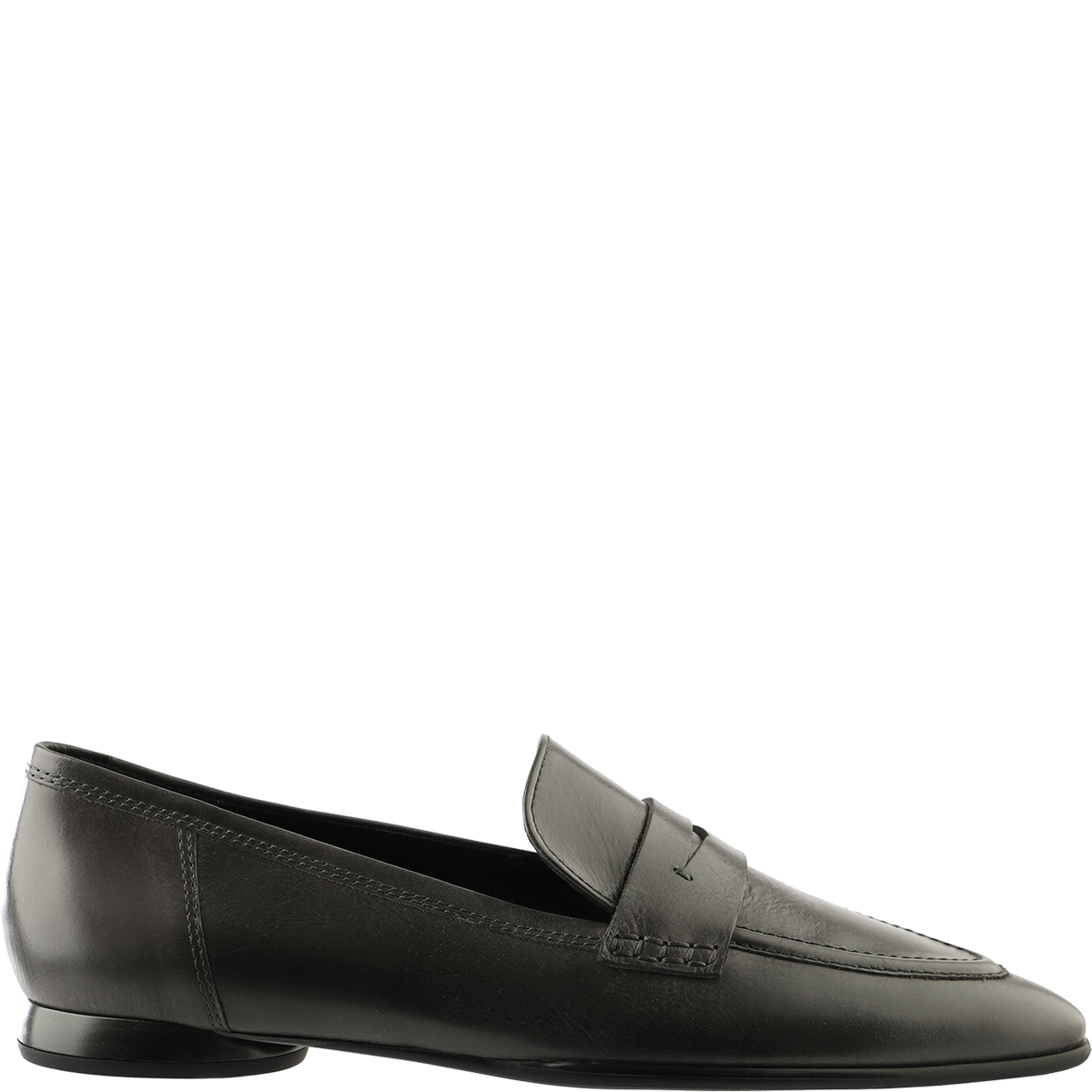 Högl Tapered leather loafers with mini block heels – made in Europe Grey