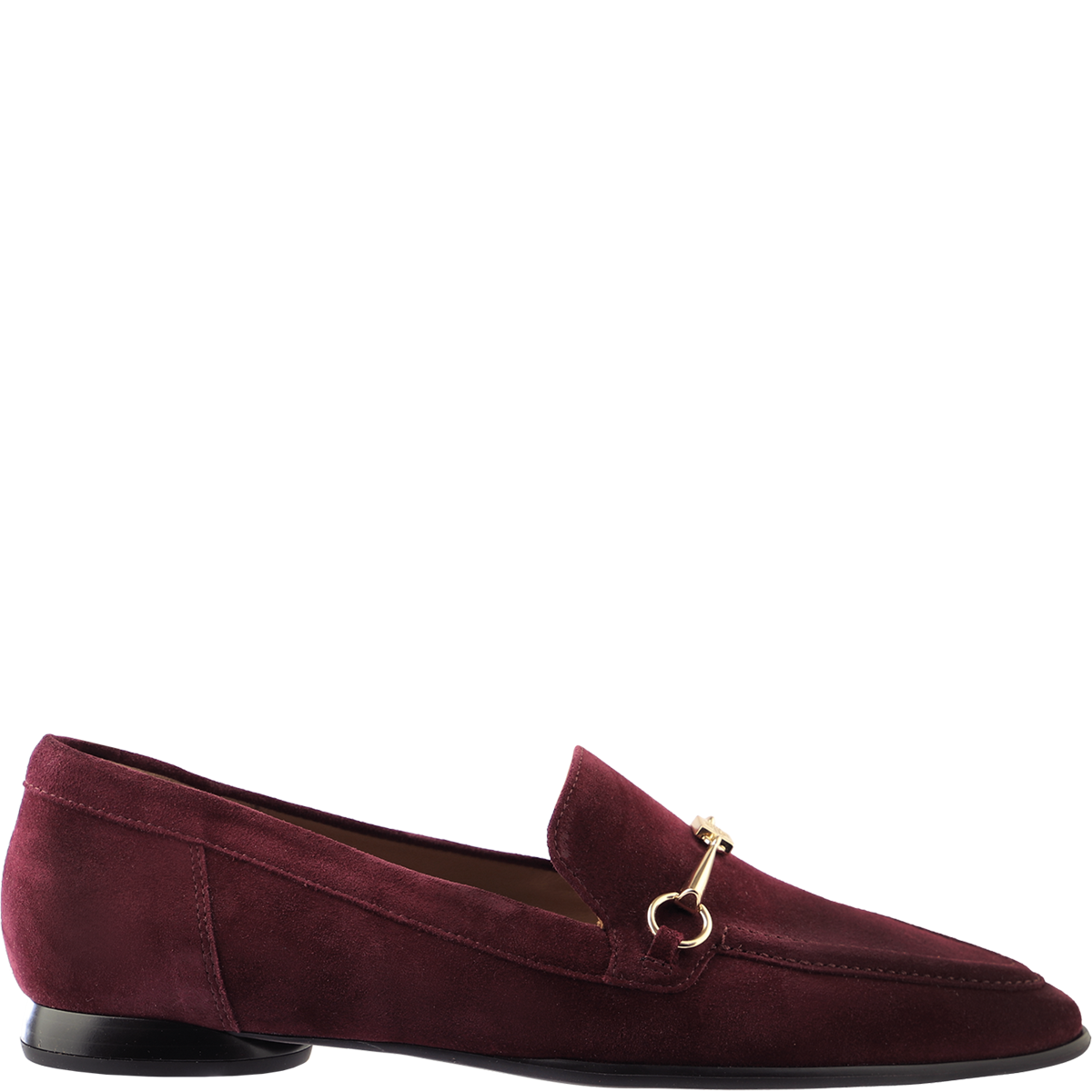 Högl Feminine suede loafers with round heels Red