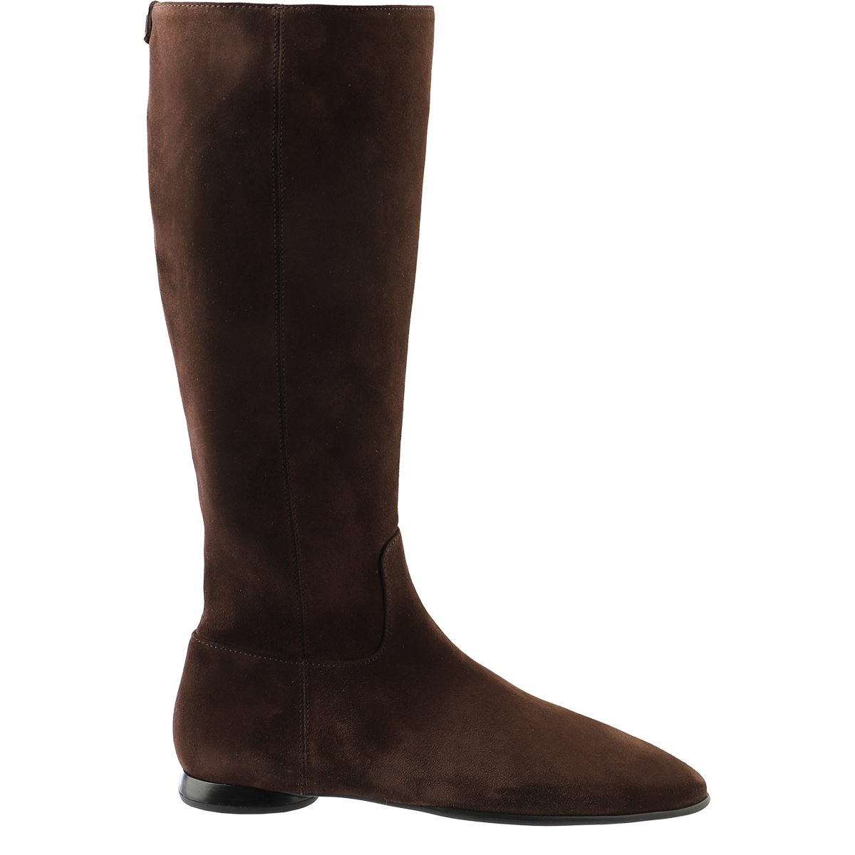 Högl Veloursleder-Stiefel in mit rundem mini Blockabsatz Braun