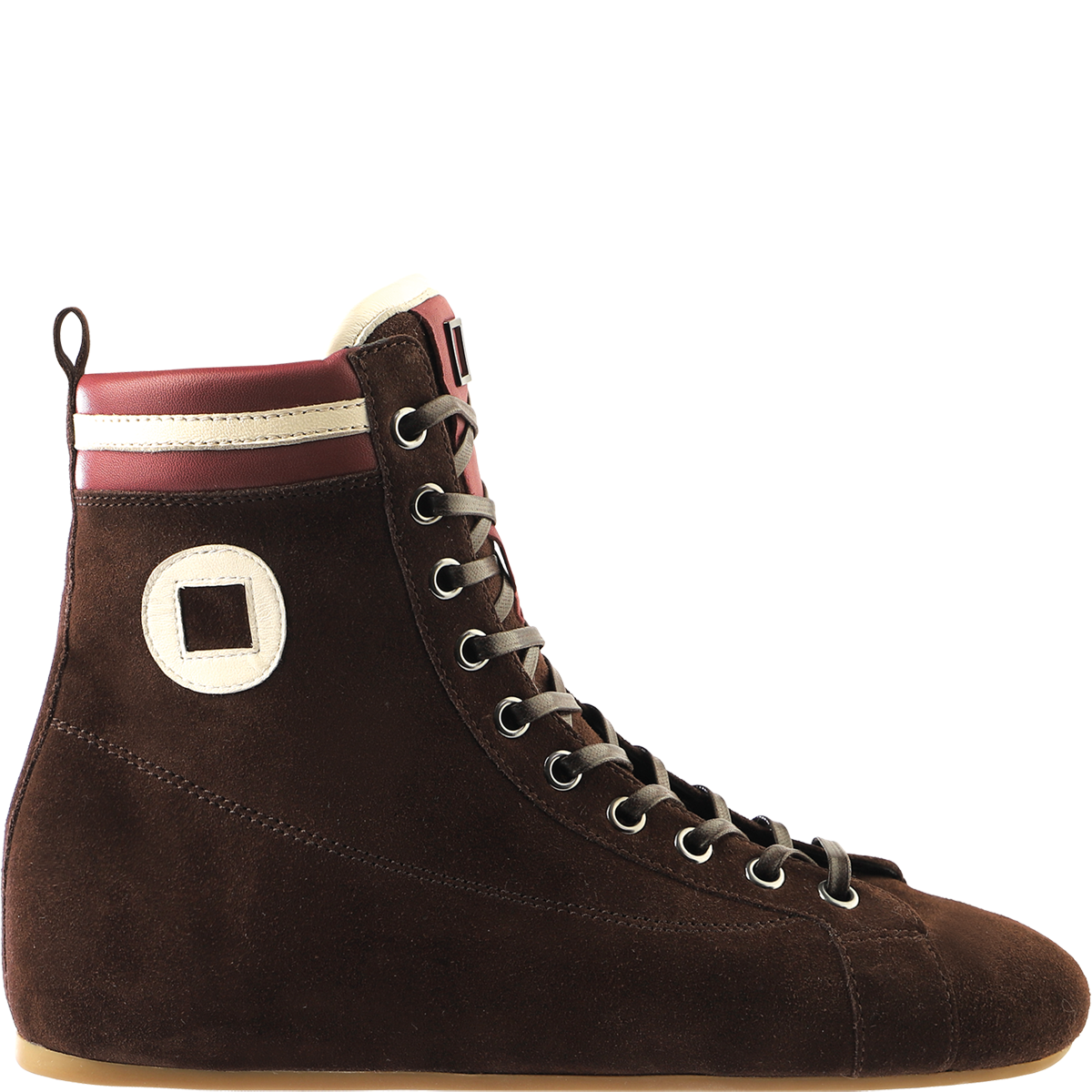 Högl High-Top-Sneaker im College-Style aus nachhaltigem Veloursleder Braun