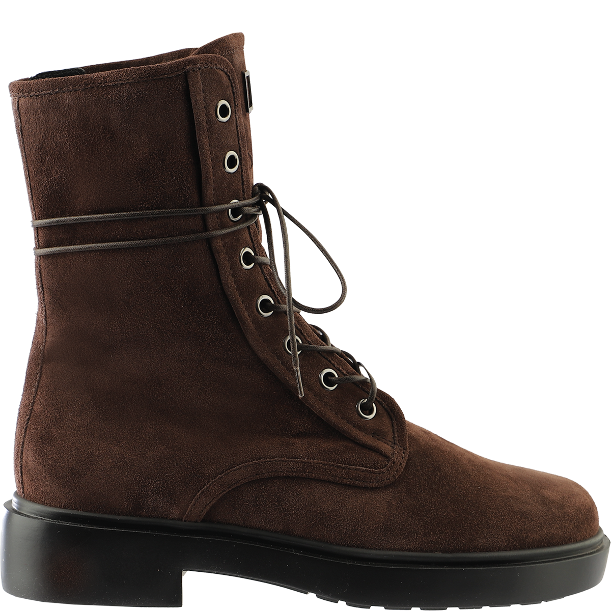 Högl Sustainably produced suede ankle boots with lacing Brown