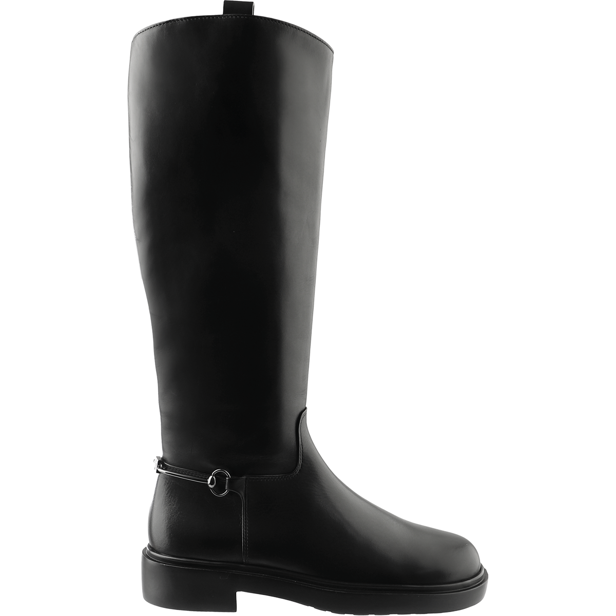 Högl Hoher Reiterstiefel aus nachhaltigem Glattleder mit Memory-Foam-Sohle Schwarz
