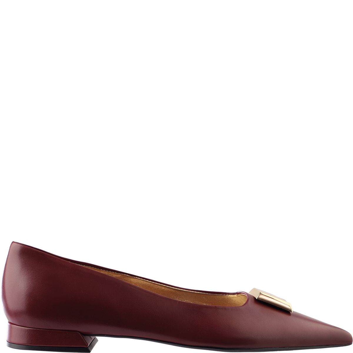 Högl Heeled soft leather pointed toe ballerinas – Vienna Edition Red