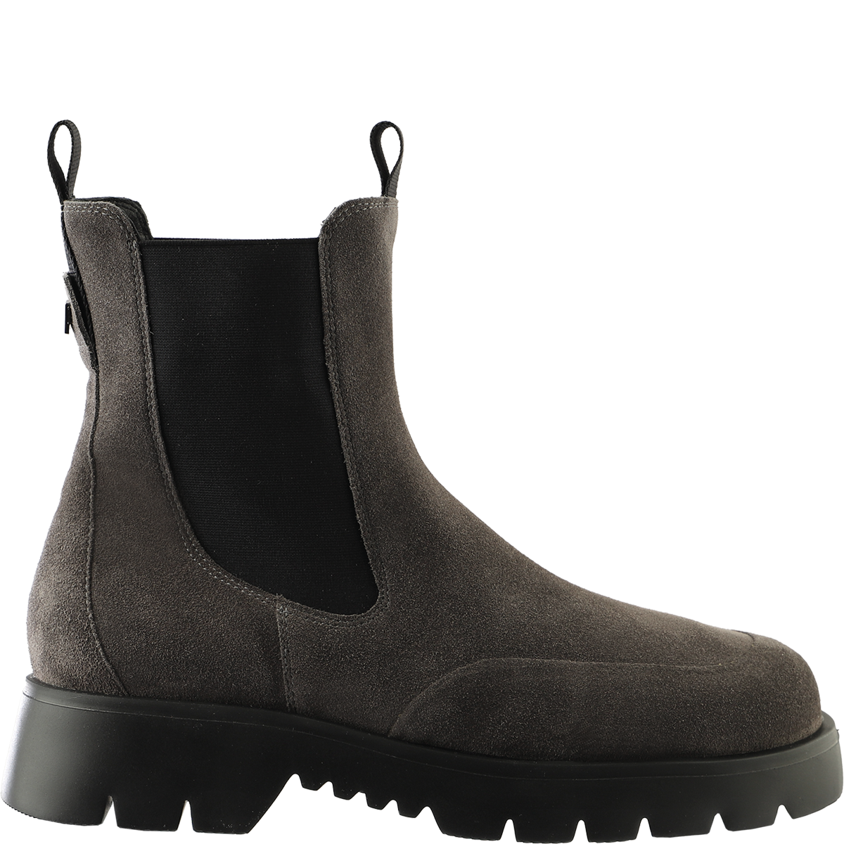 Högl Veloursleder-Stiefelette im Chelsea-Style mit betonter Sohle Grau