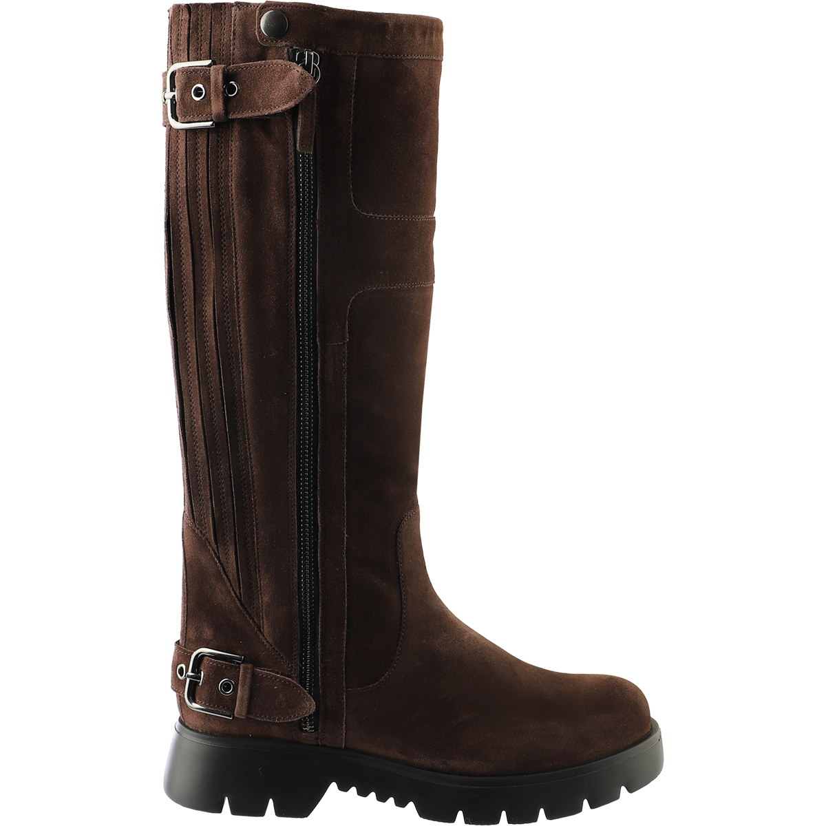 Högl Gefütterte Boots mit markanter Sohle aus nachhaltigem Veloursleder Braun