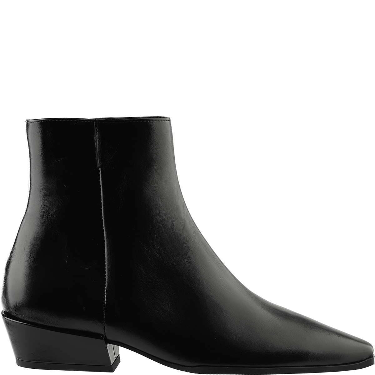 Högl Dressed Western-Style Stiefelette aus glänzendem Leder mit Flanell-Futter Schwarz
