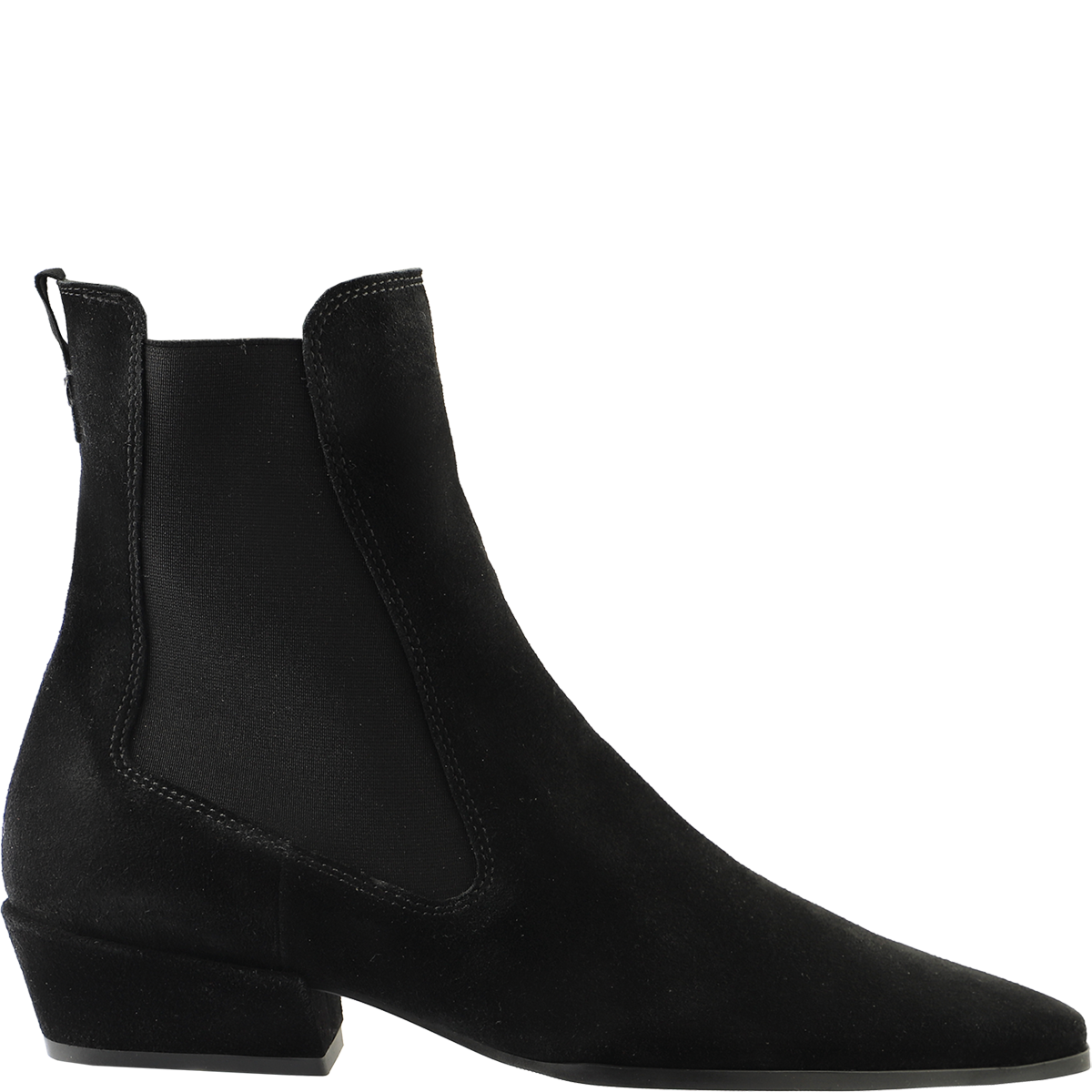 Högl Veloursleder-Stiefelette in modern interpretiertem Western-Style Schwarz