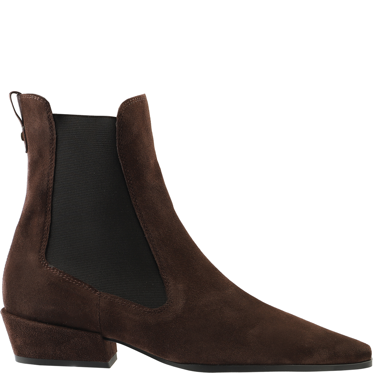 Högl Modern interpretation of western-style suede ankle boots Brown
